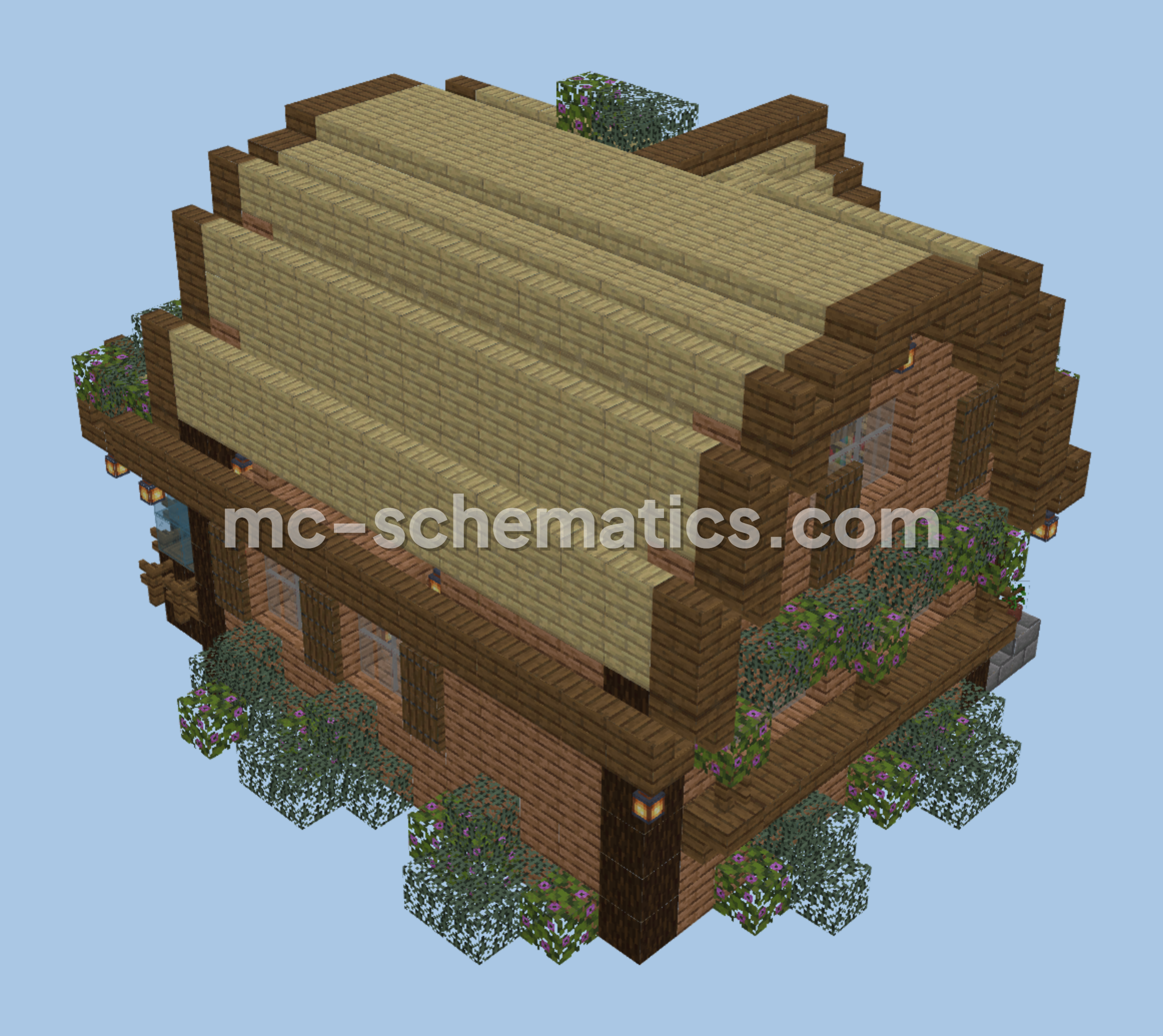 Small Aesthetic Cottage Starter Base Minecraft schematic