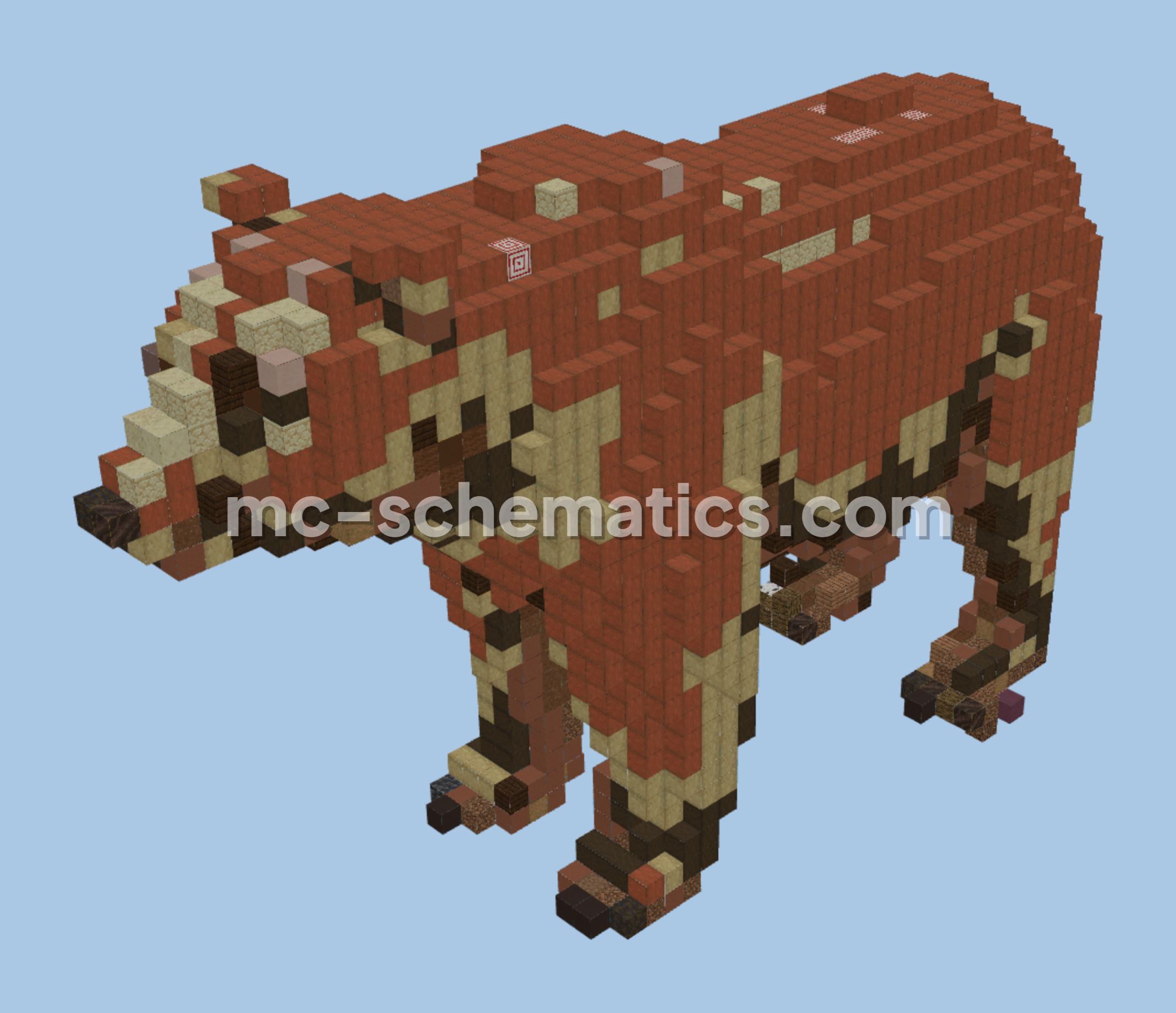 Small Bear Statue Minecraft schematic preview