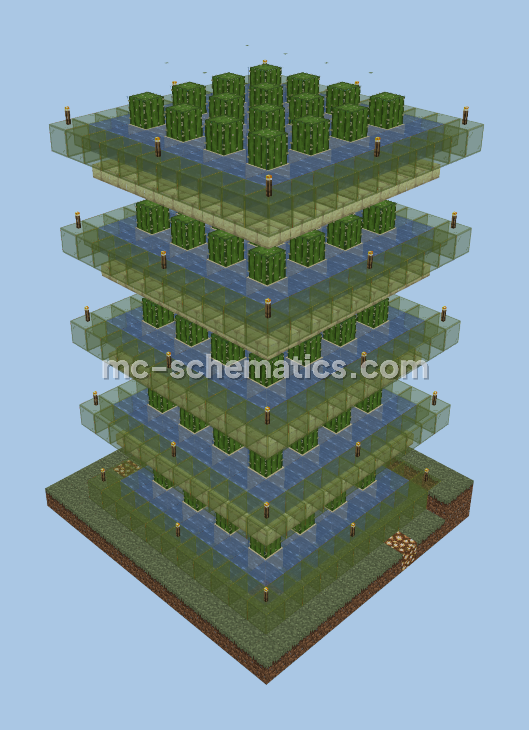 Small Cactus Farm Starter Minecraft schematic preview