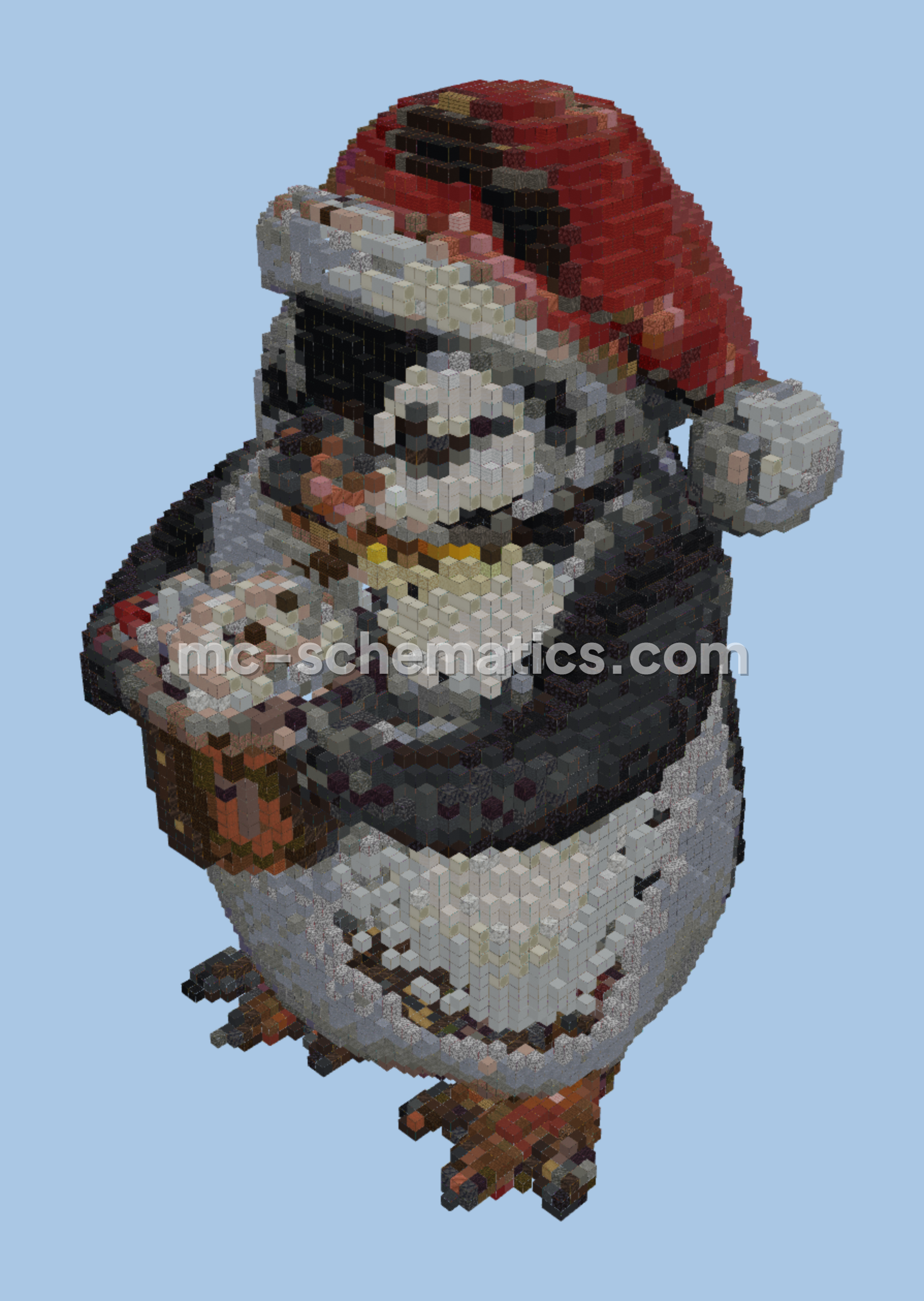 Small Christmas Penguin Minecraft schematic preview