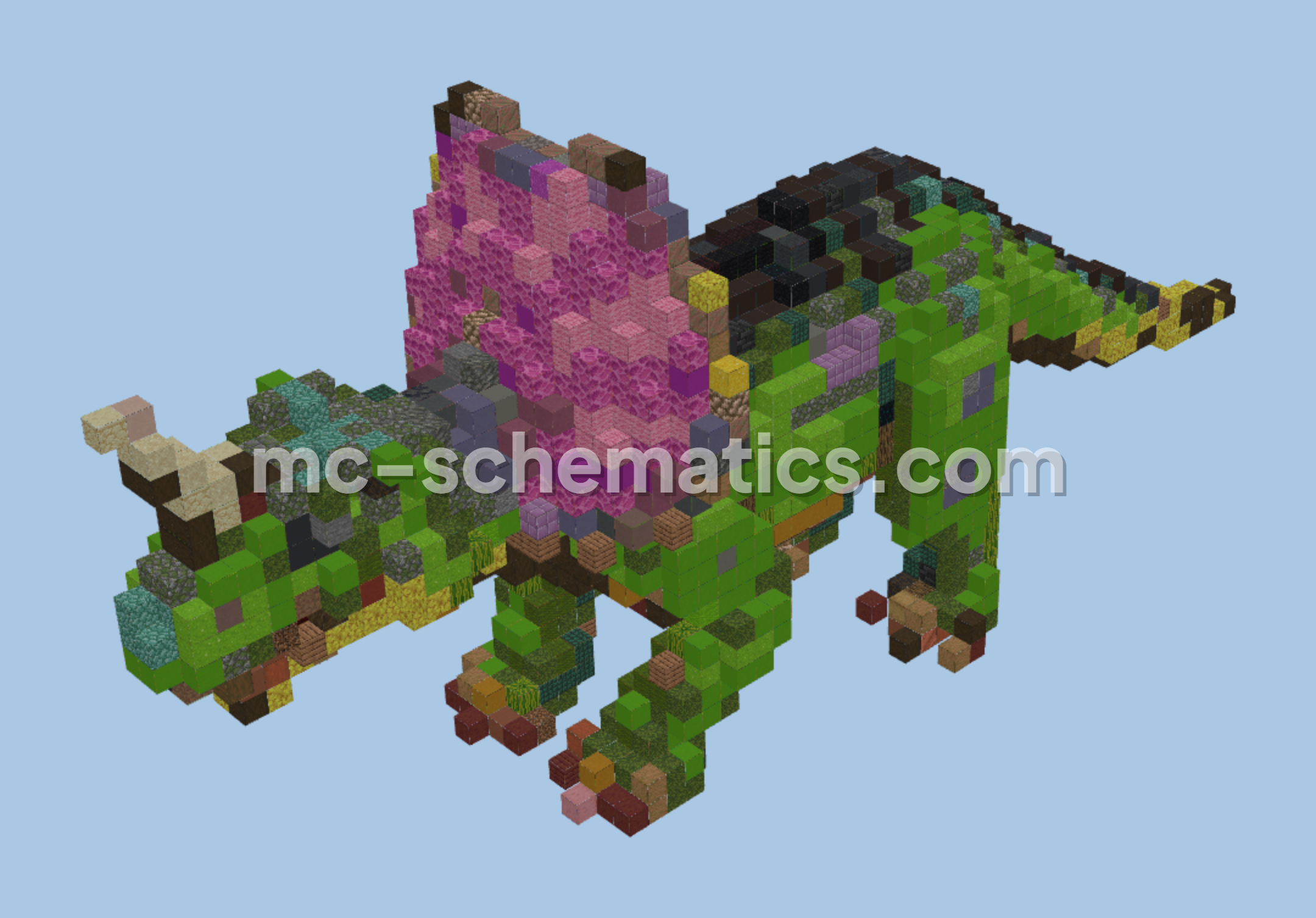 Small Dinosaur Toy Statue Minecraft schematic preview