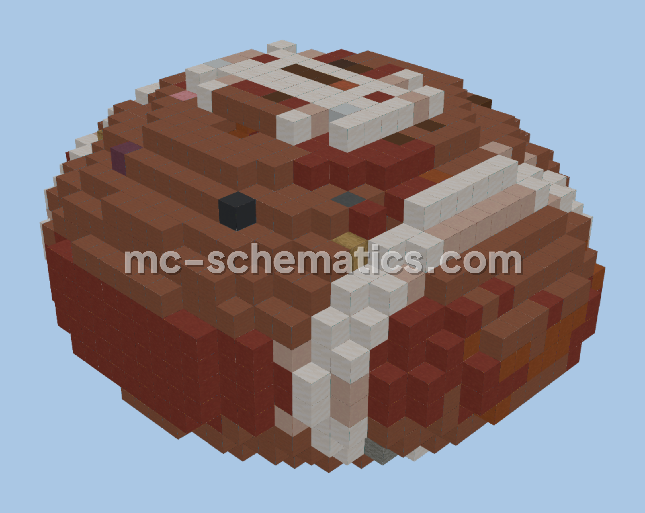 Small Football Statue Minecraft schematic preview