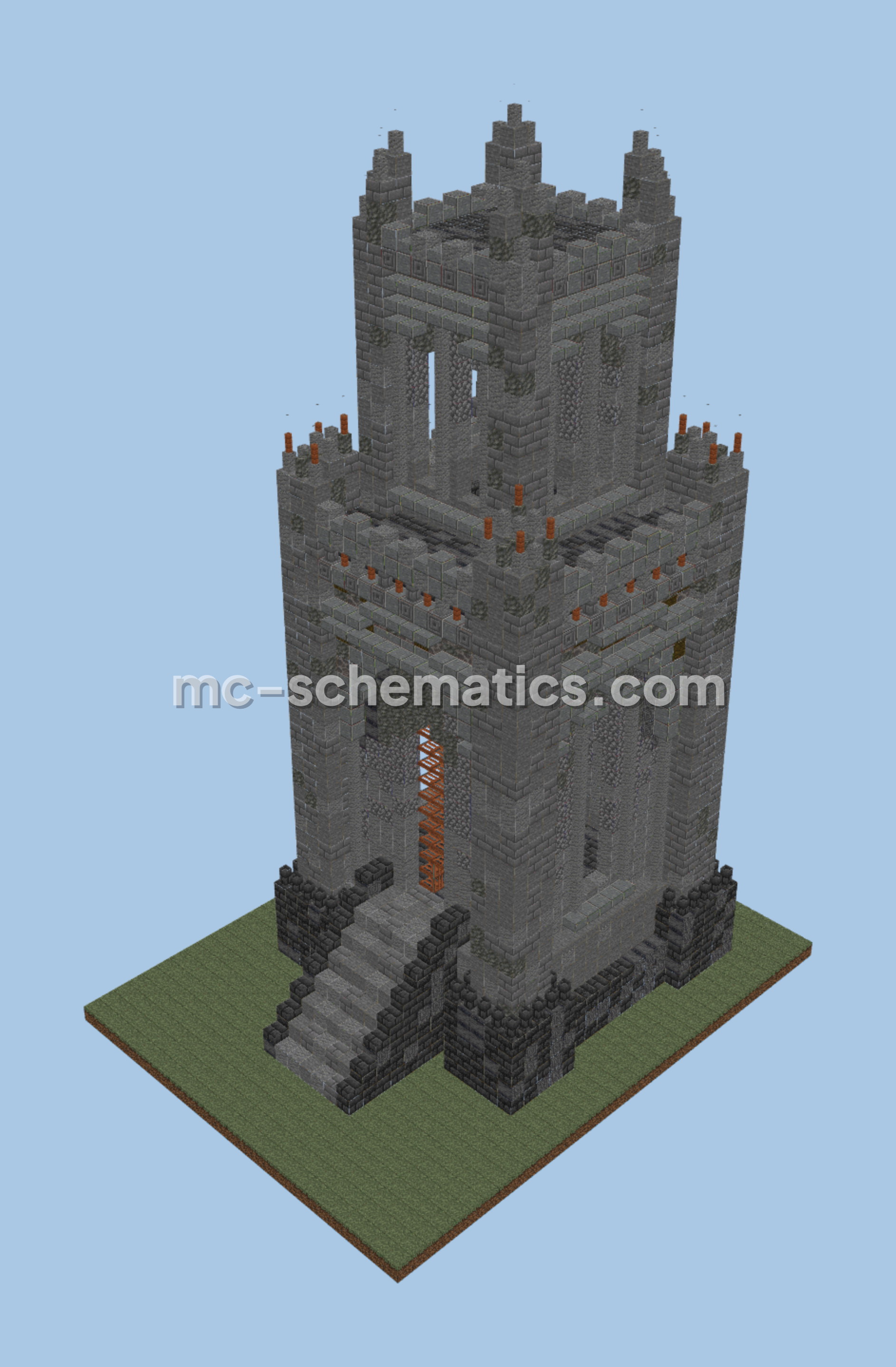 Small Gothic Fort Structure Minecraft schematic preview