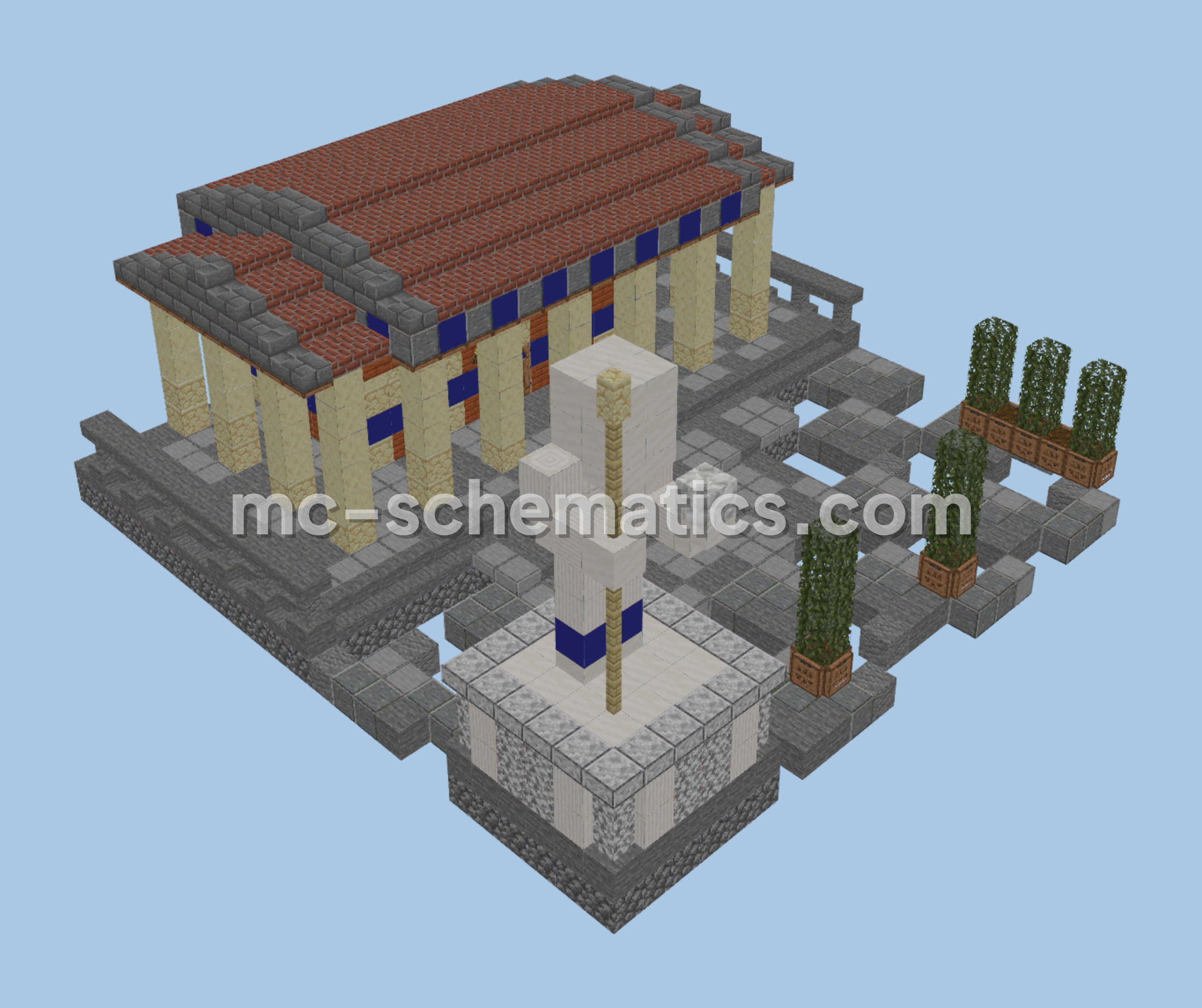 Small Ancient Greek Temple Minecraft schematic preview