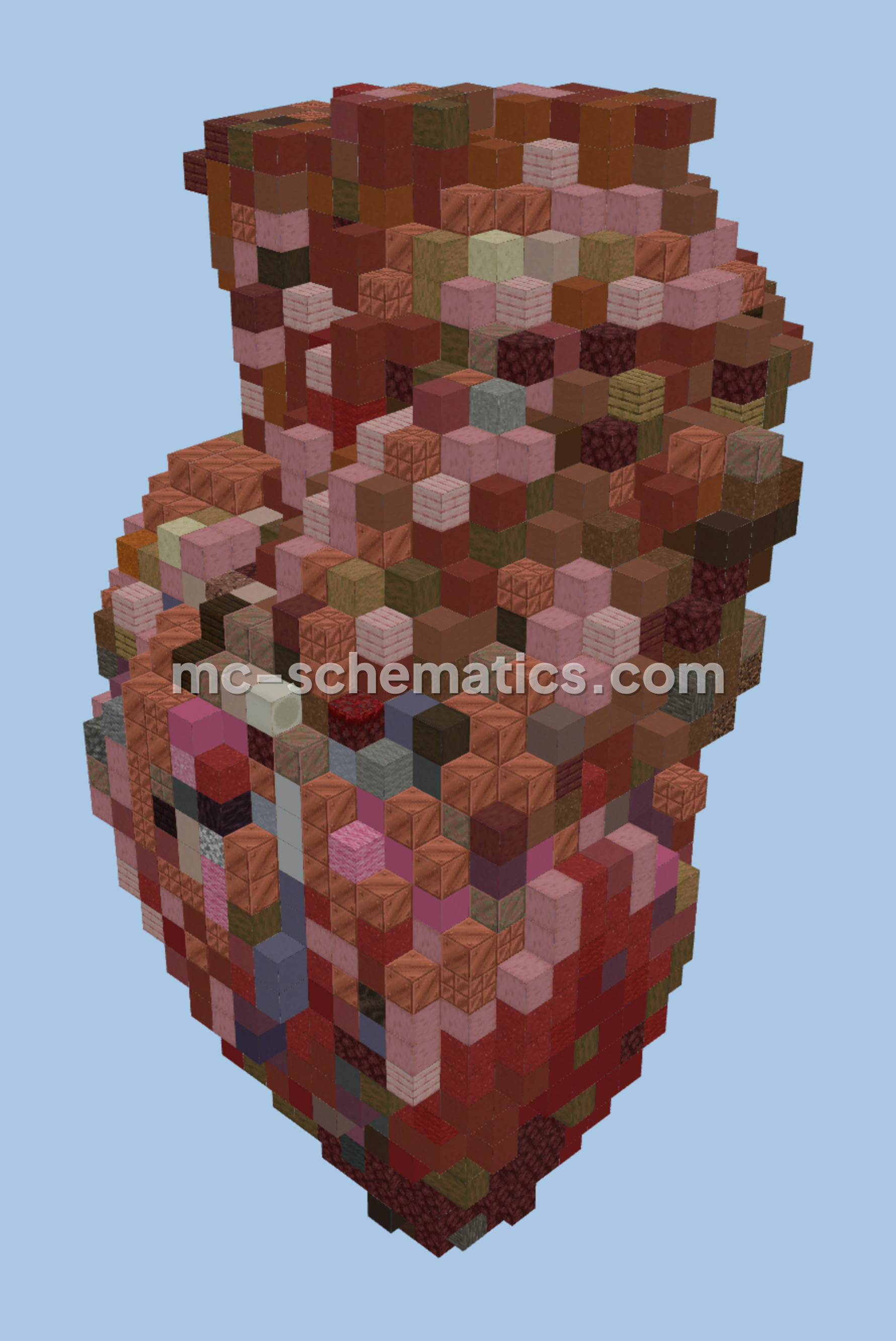 Small Human Heart Decoration Minecraft schematic preview