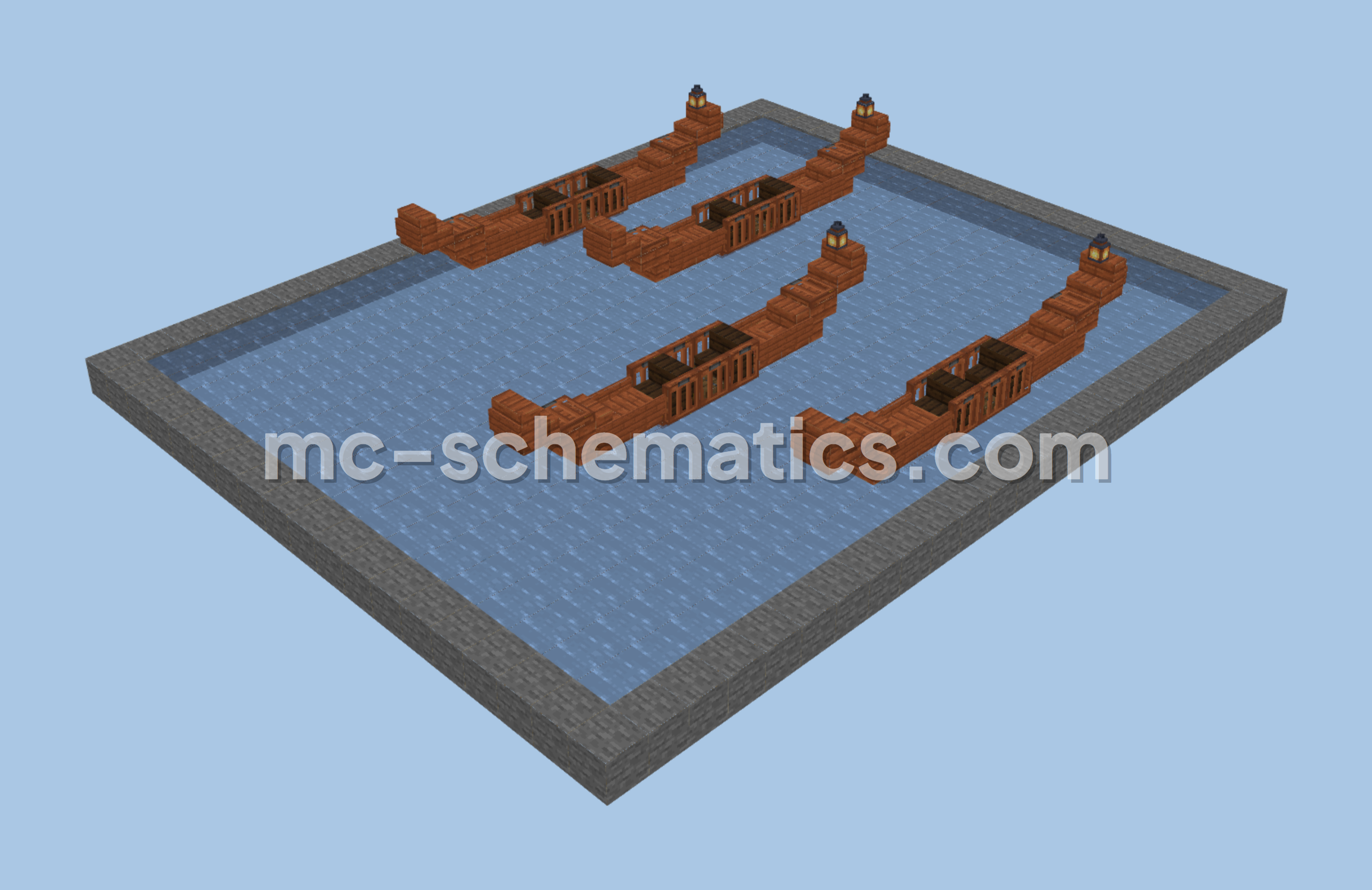 Small Long Boat Minecraft schematic preview
