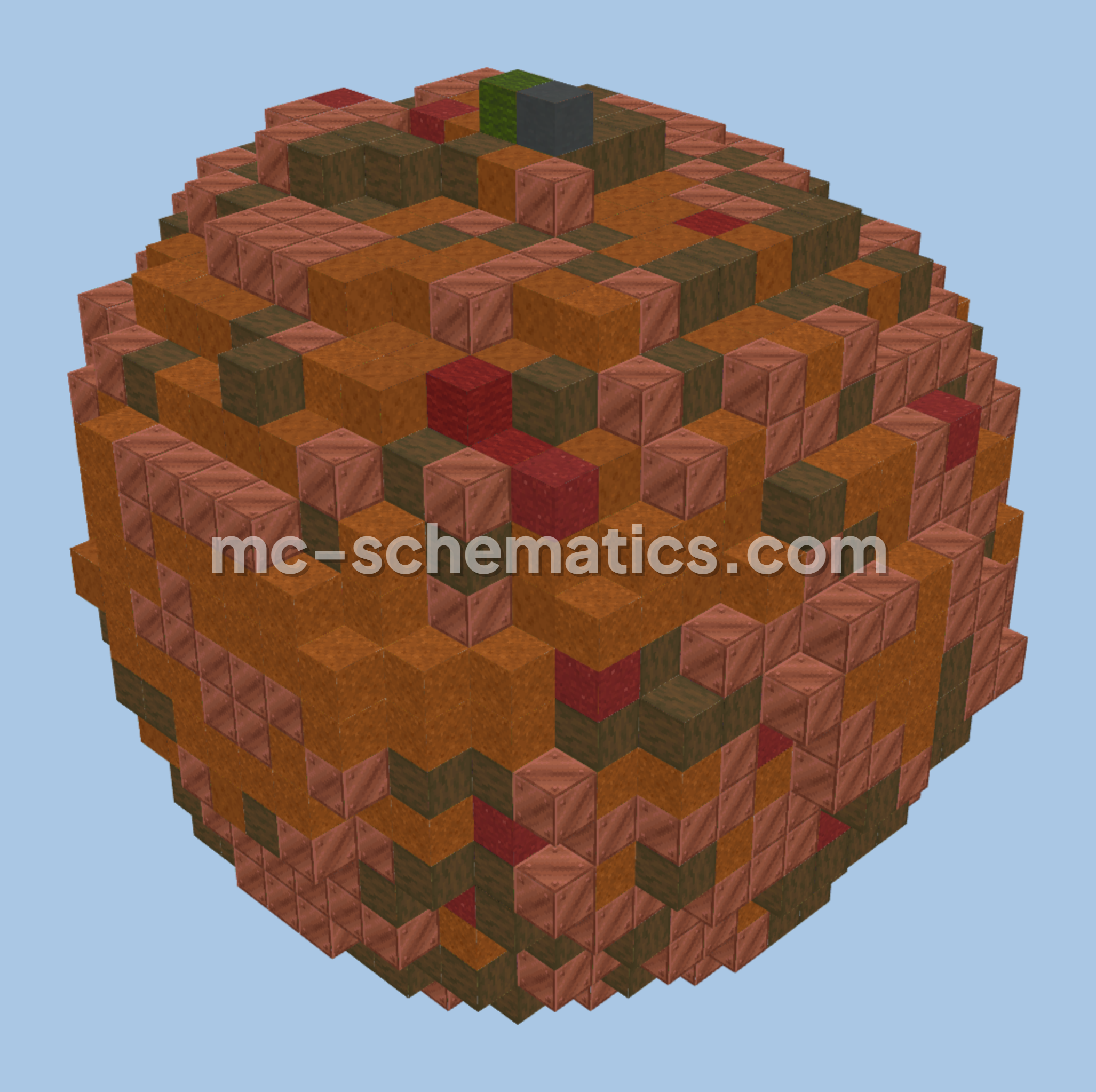 Small Lychee Build Minecraft schematic preview