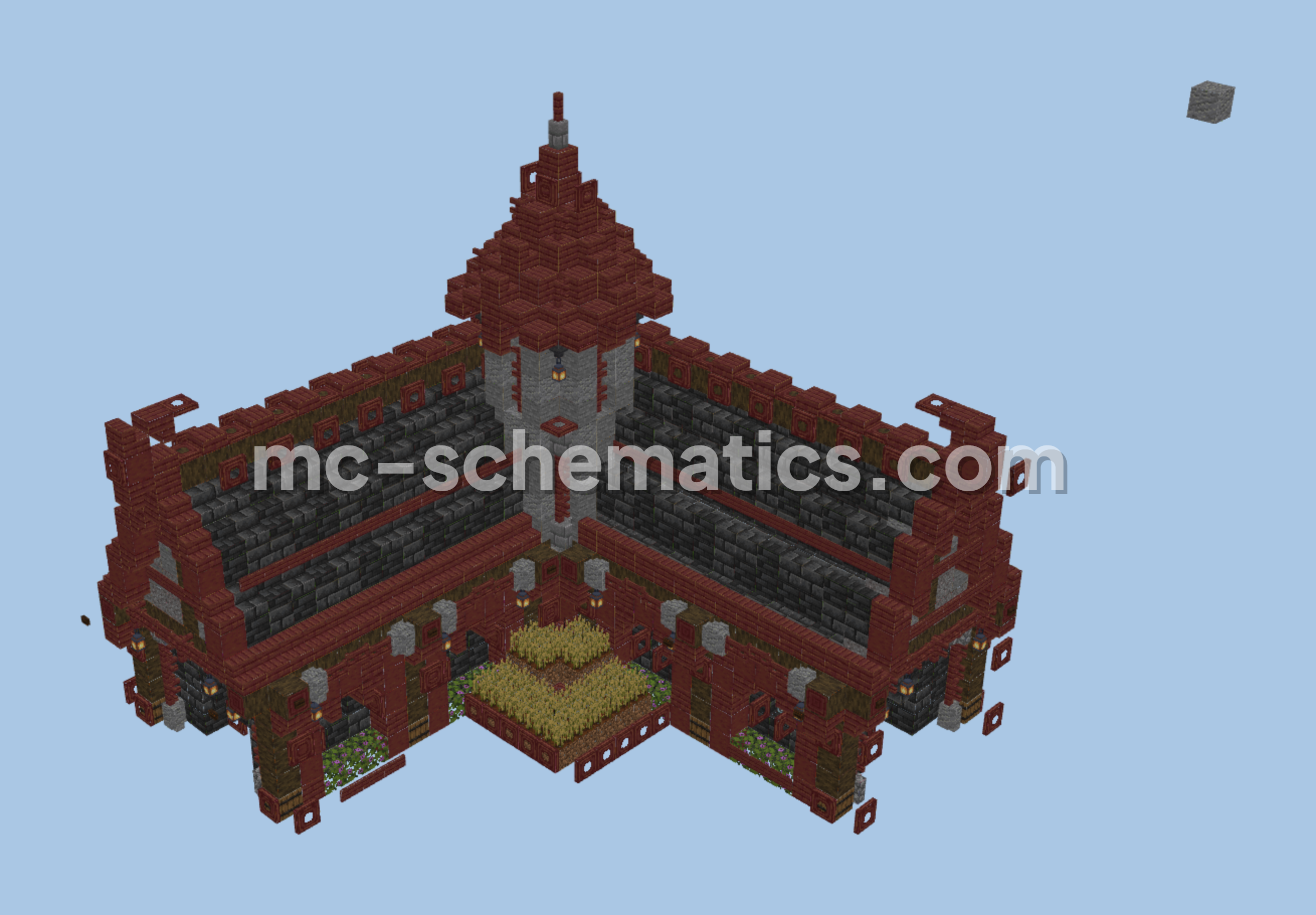 Small Medieval Starter House Schematic Minecraft schematic preview