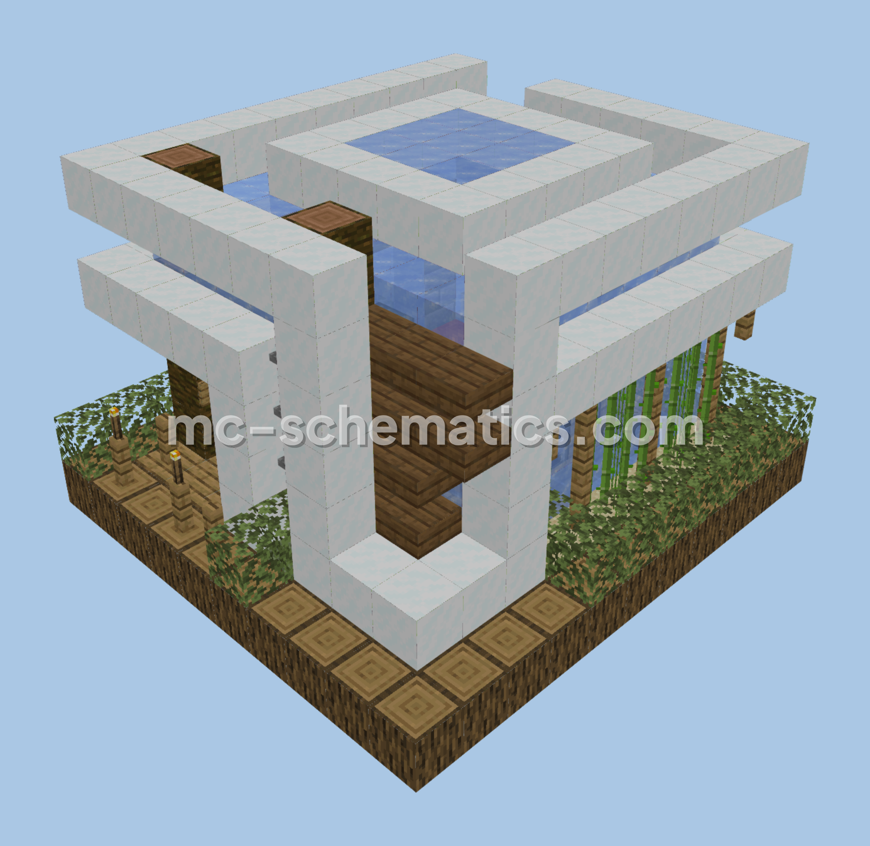 Small Modern House Minecraft schematic preview