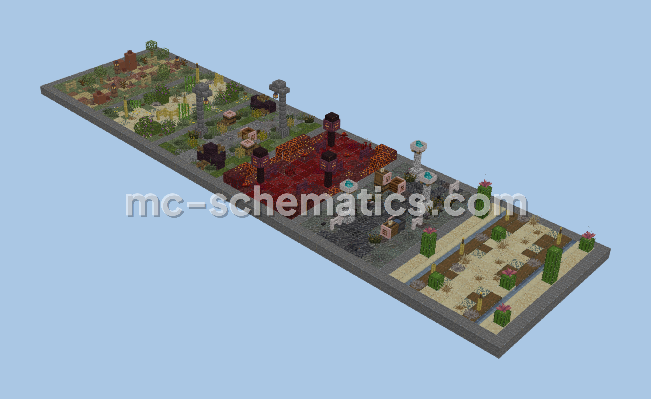 Small Path Decoration Minecraft schematic preview