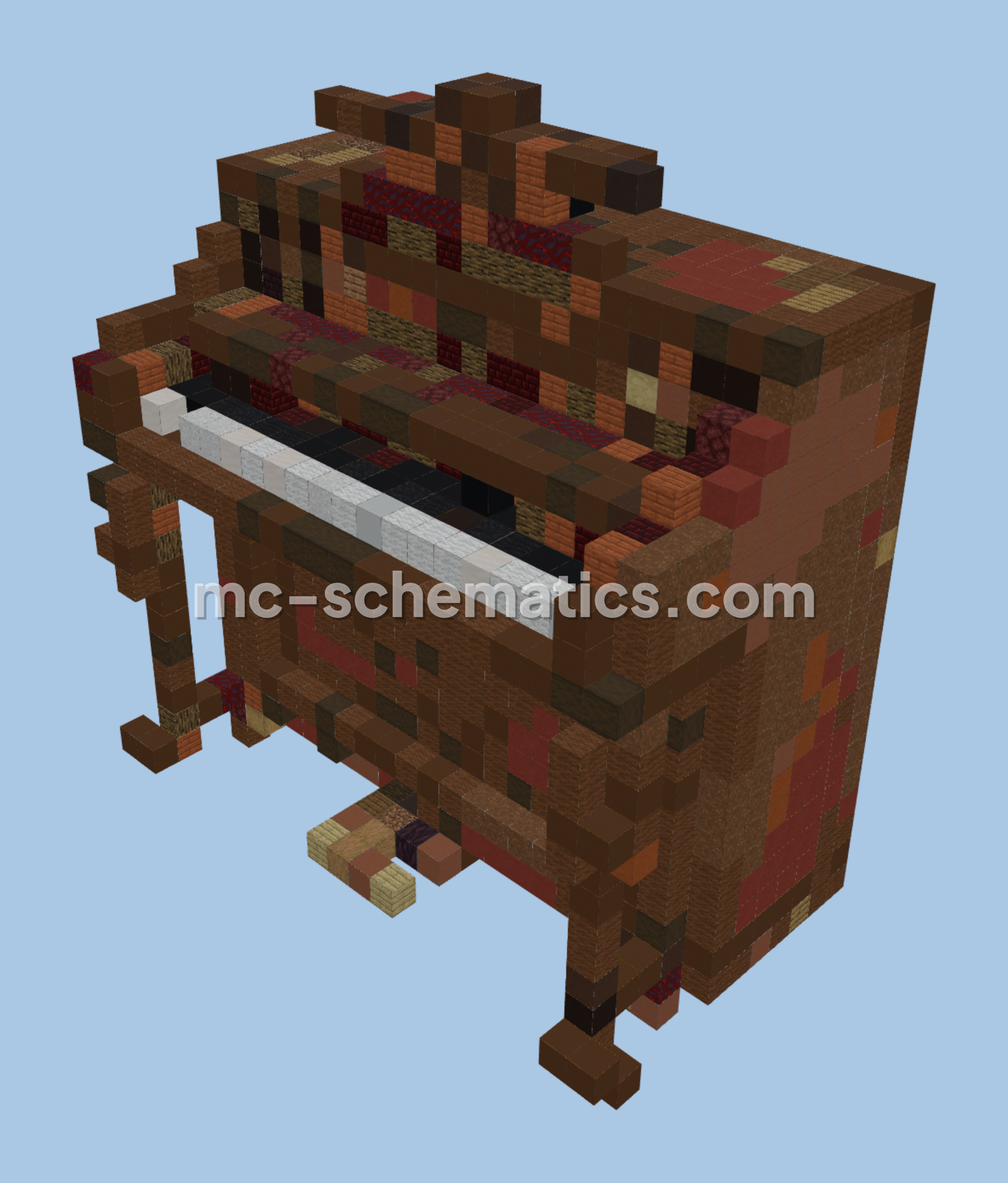Small Piano Statue Minecraft schematic preview