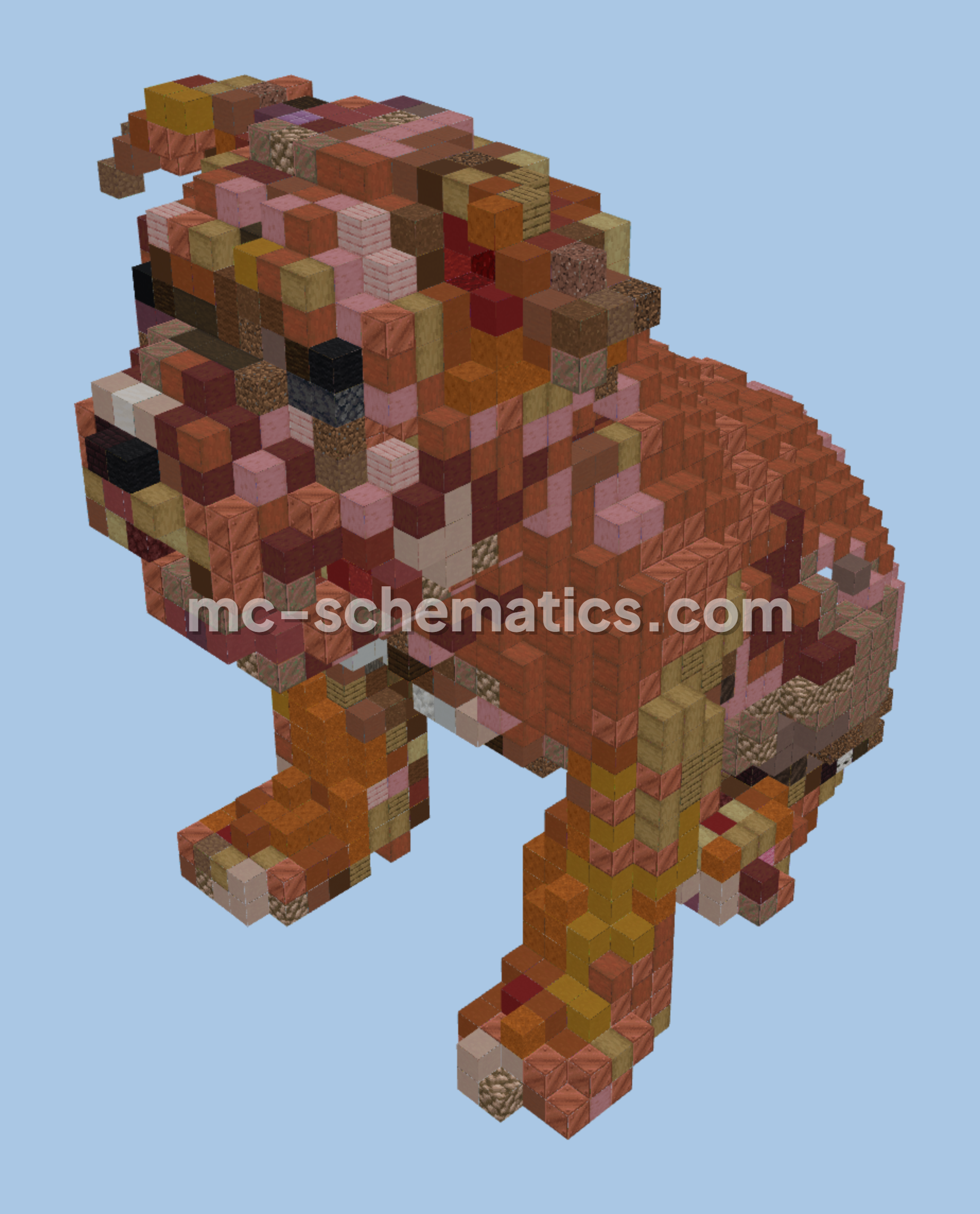 Small Pitbull Statue Minecraft schematic preview