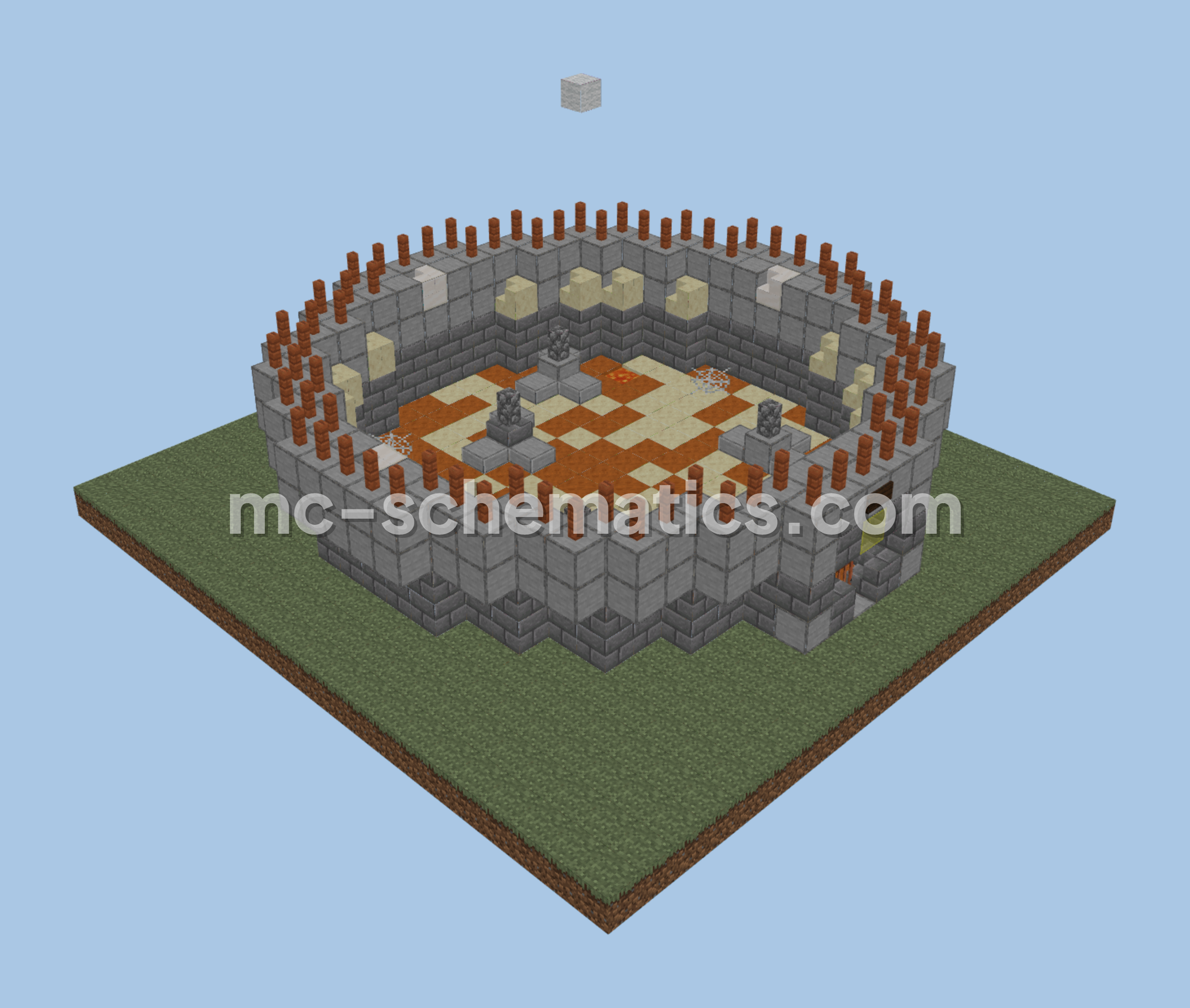 Small PvP Combat Arena Minecraft schematic preview