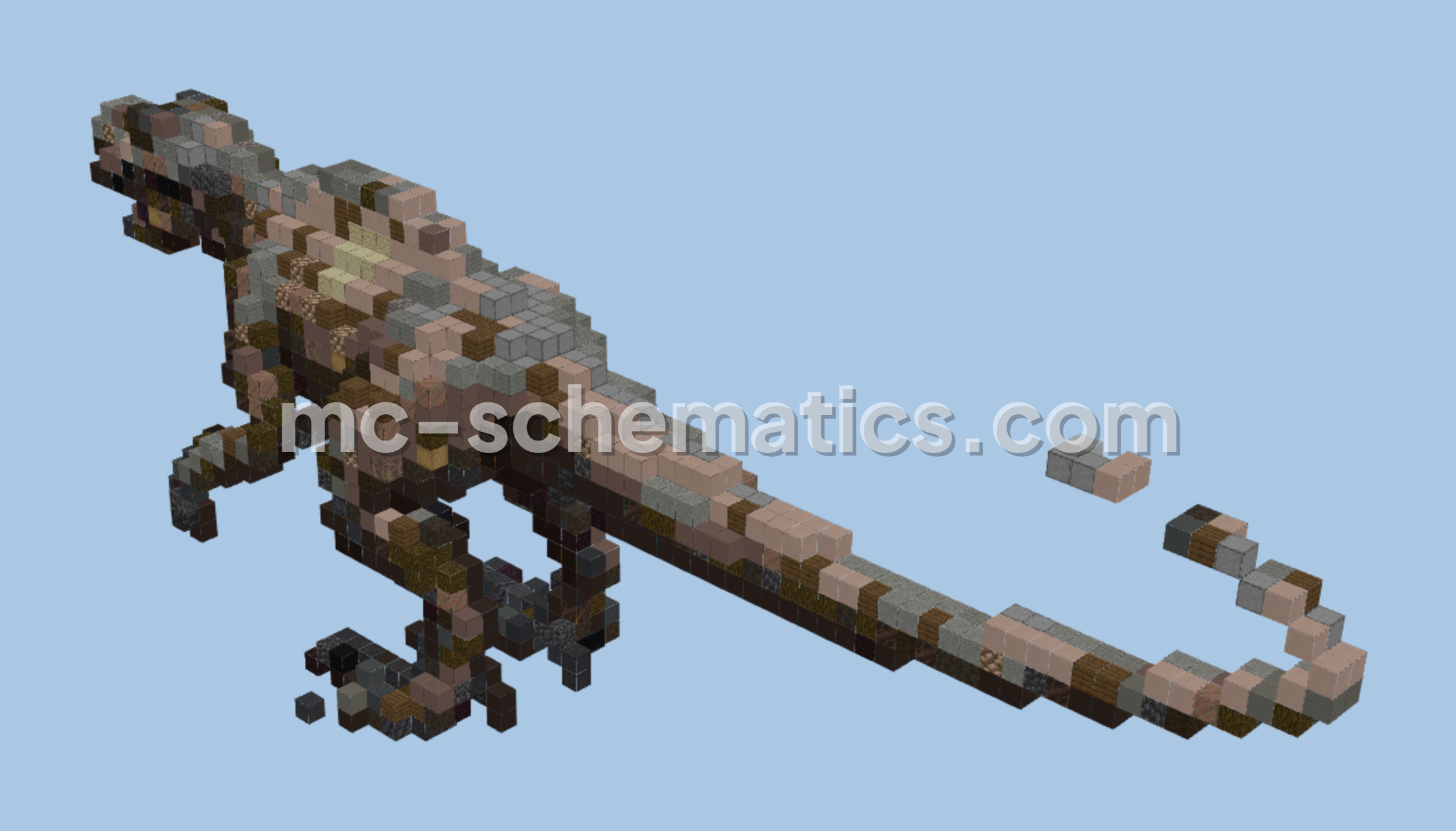 Small Raptor Statue Minecraft schematic preview