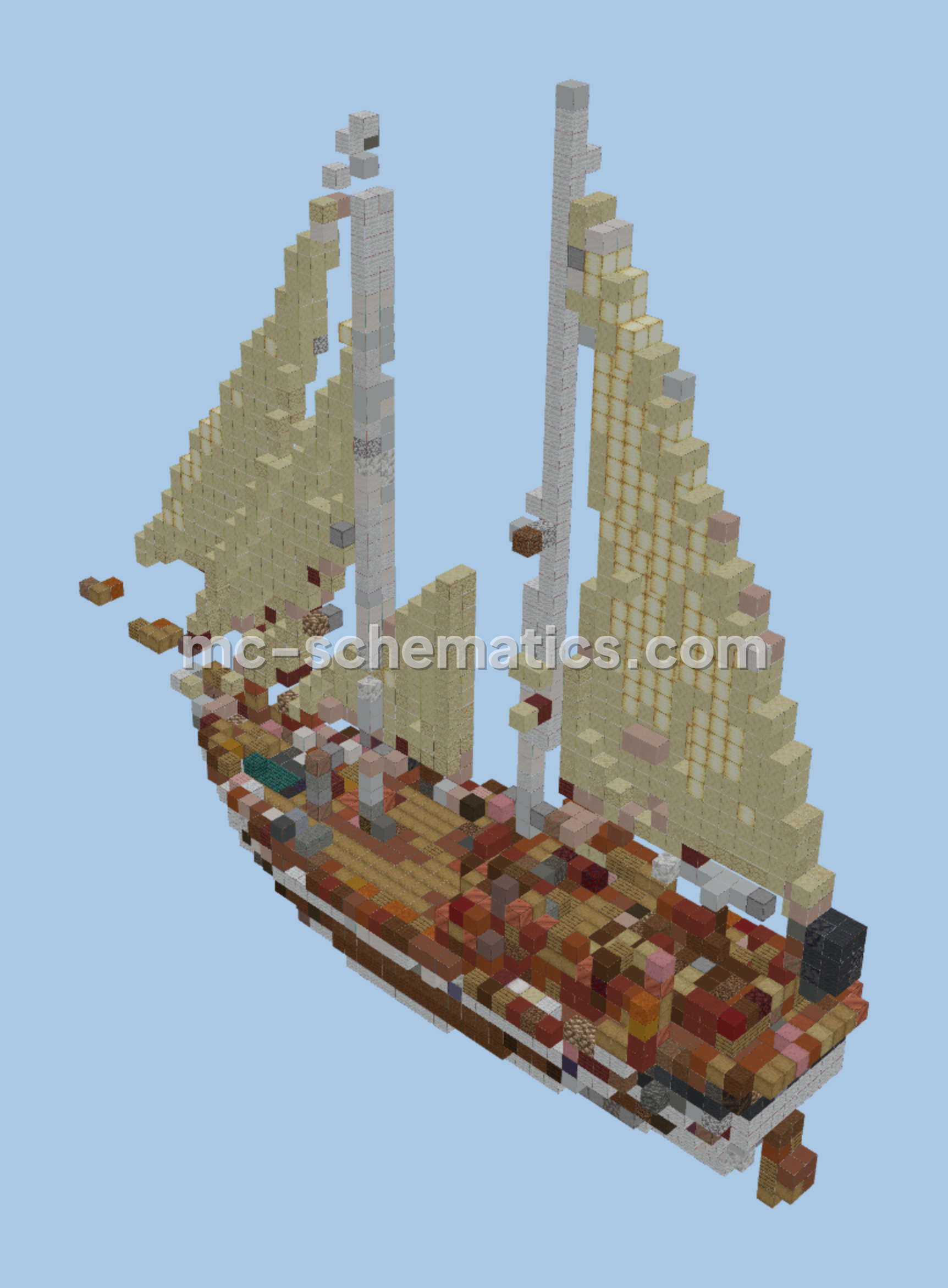 Small Ship Minecraft Build Minecraft schematic preview