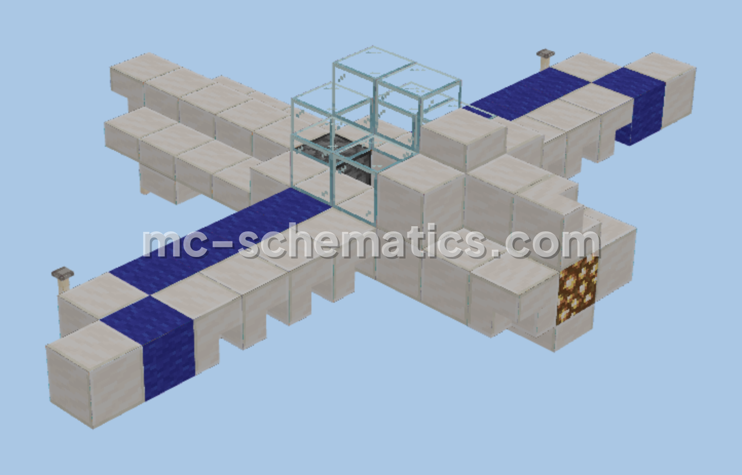 Small Spaceship Build Minecraft schematic