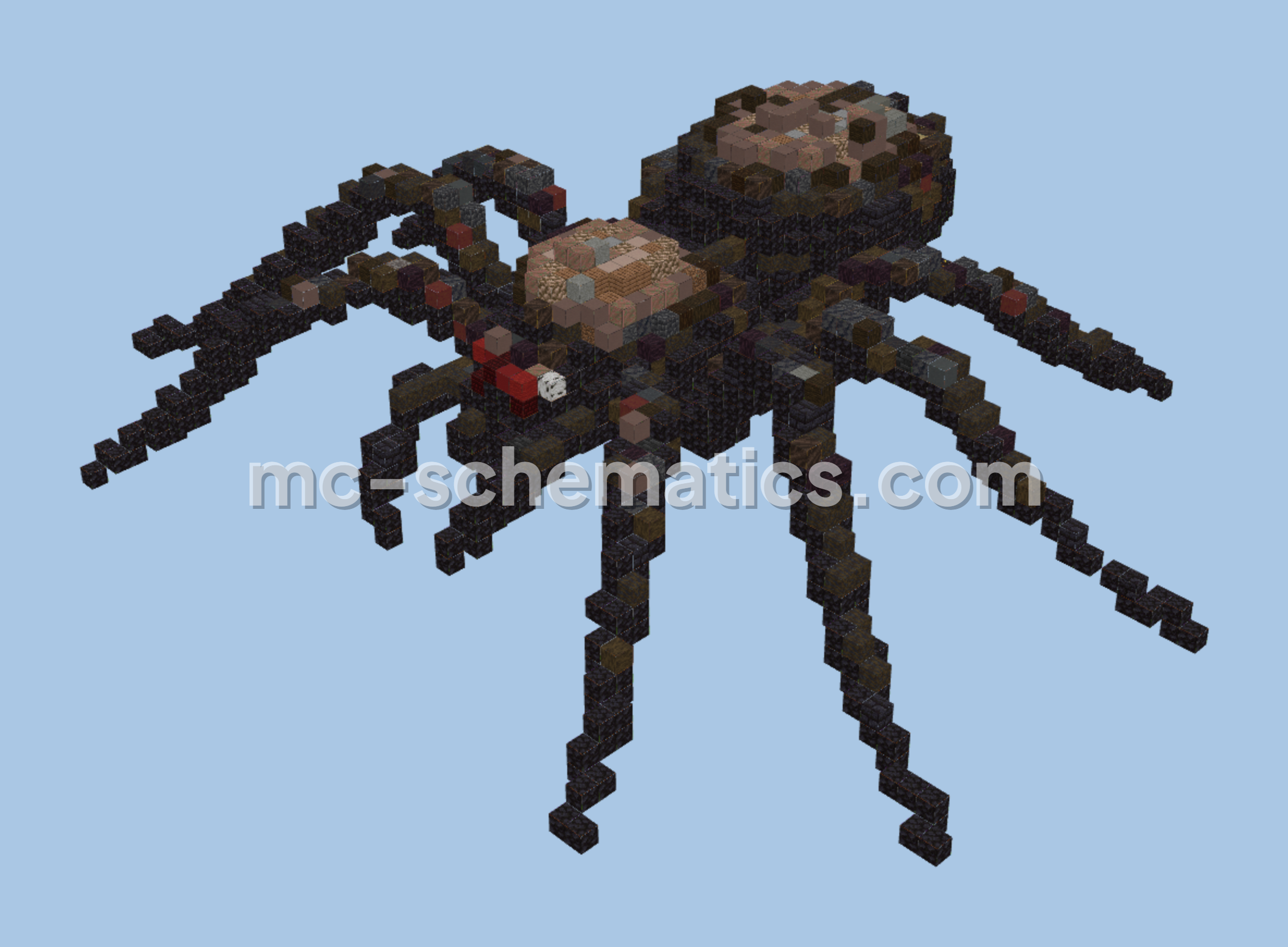 Small Spider Statue Minecraft schematic preview