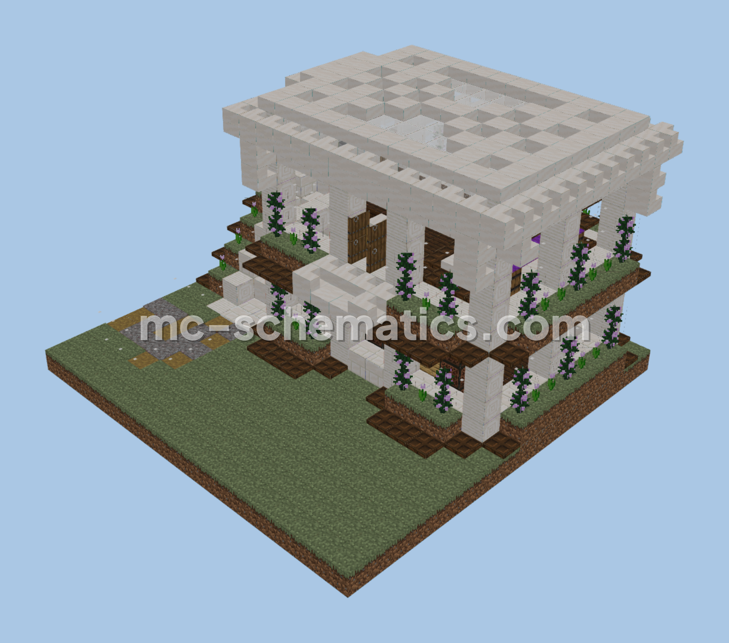 Small Spruce Brick Castle Minecraft schematic preview