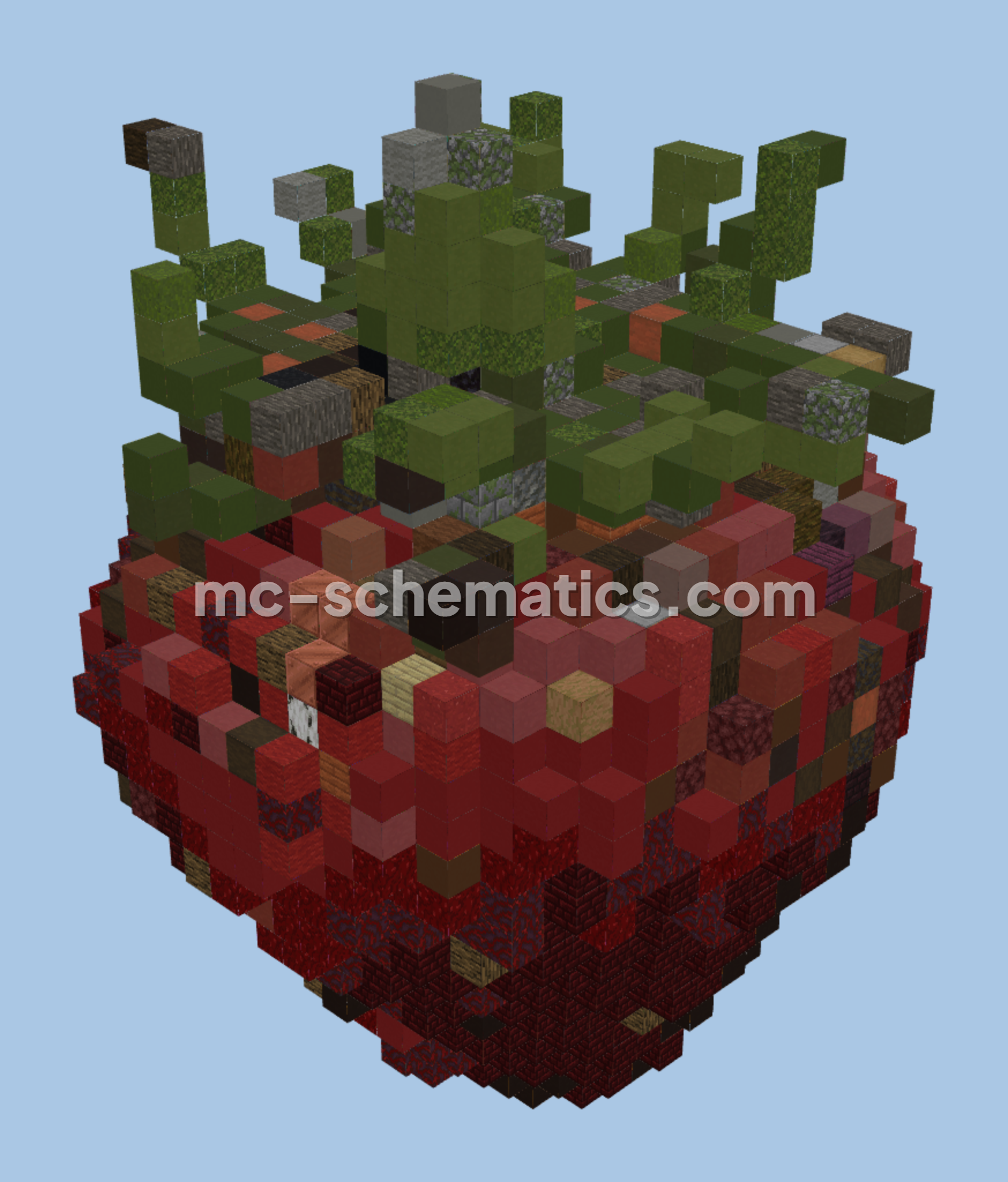 Small Strawberry Decoration Minecraft schematic preview