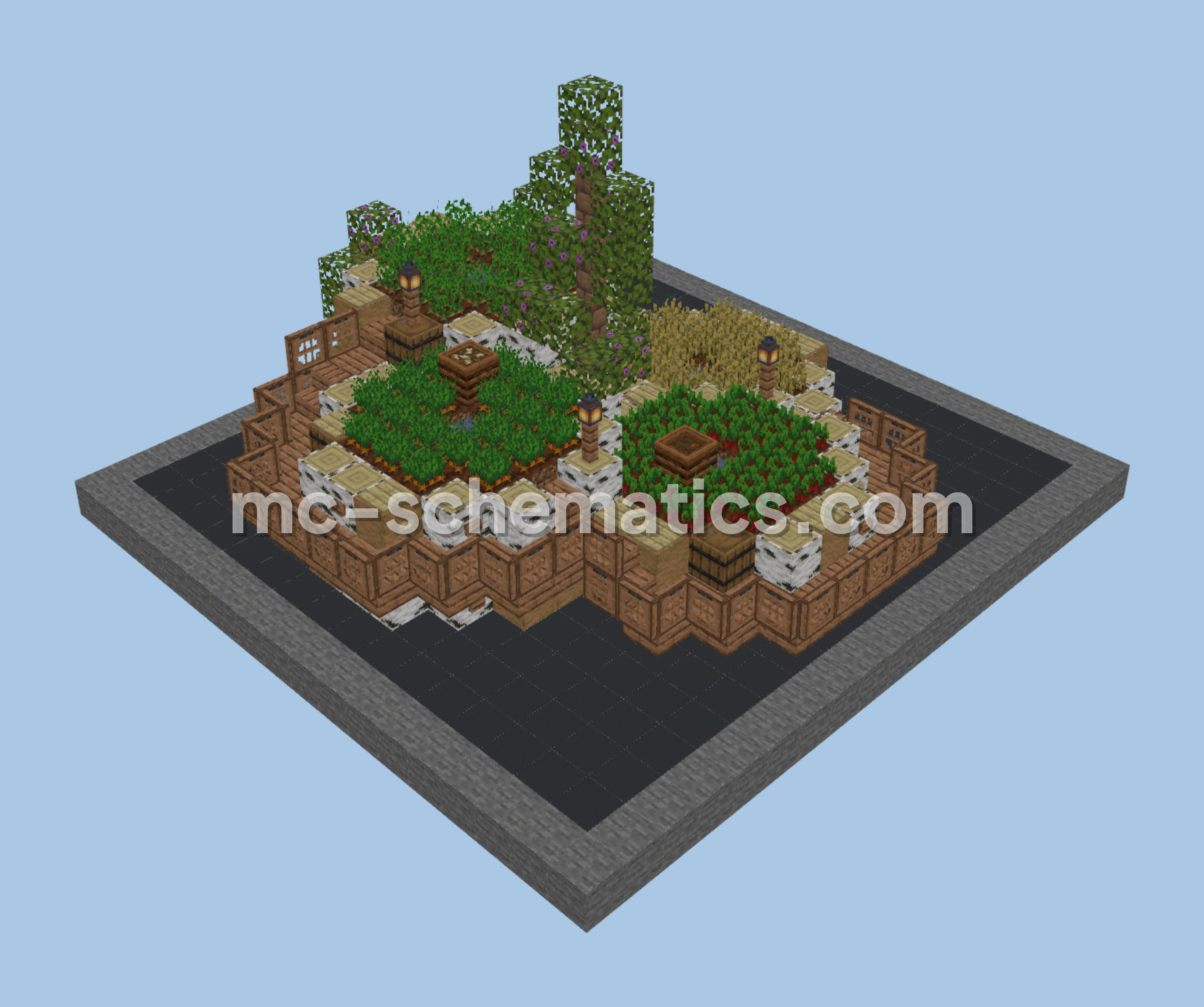 Small Survival Farm Minecraft schematic preview