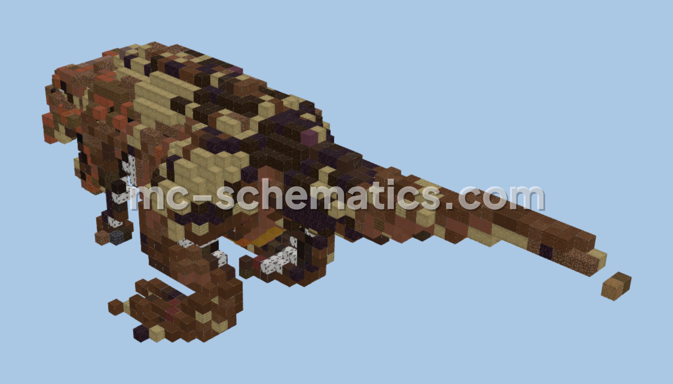 Small T-Rex Statue Minecraft schematic preview