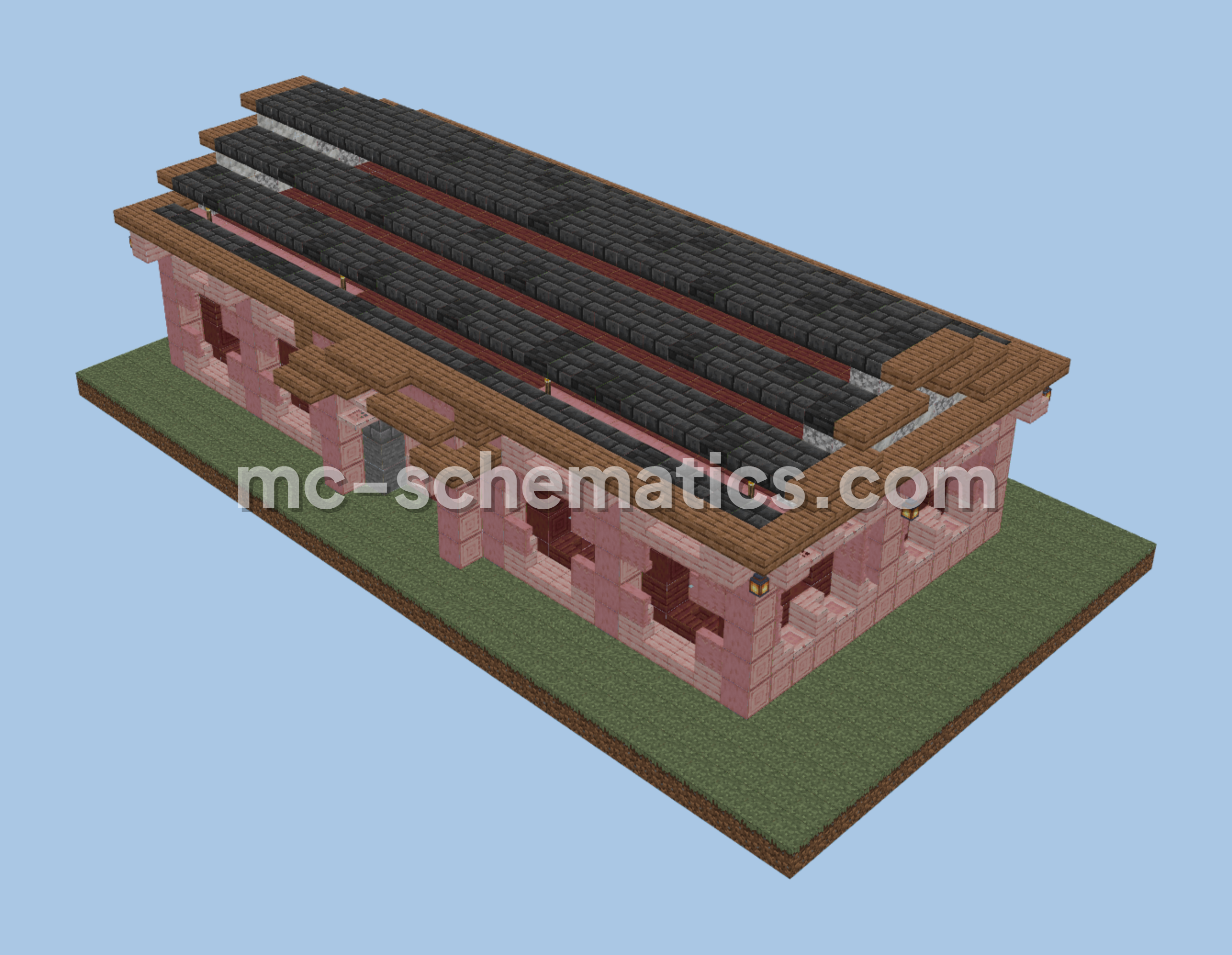 Small Villager Trading Hall Minecraft schematic preview