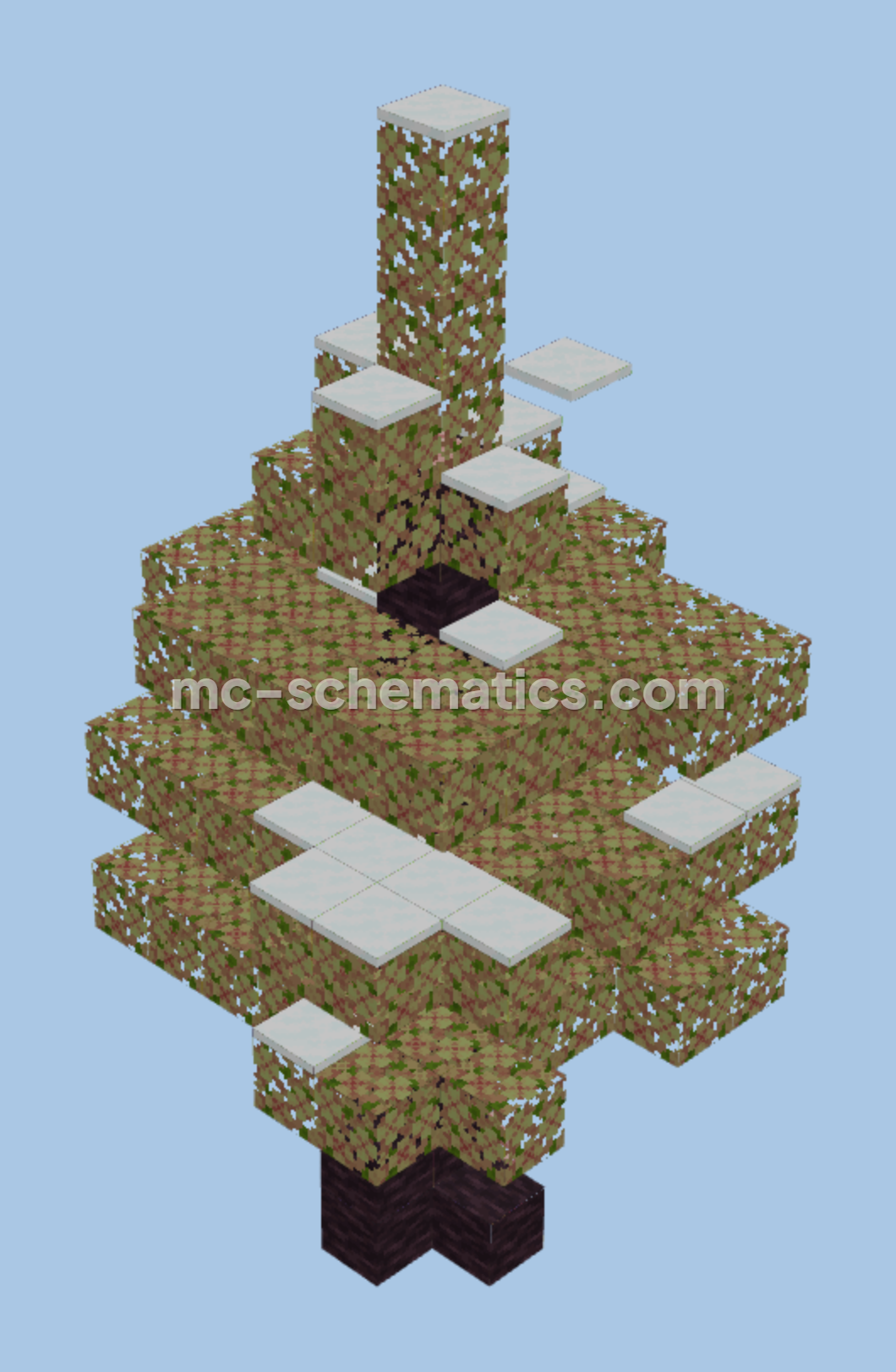 Snow-Covered Conifer Tree Pack for Minecraft Winter Biomes Minecraft schematic