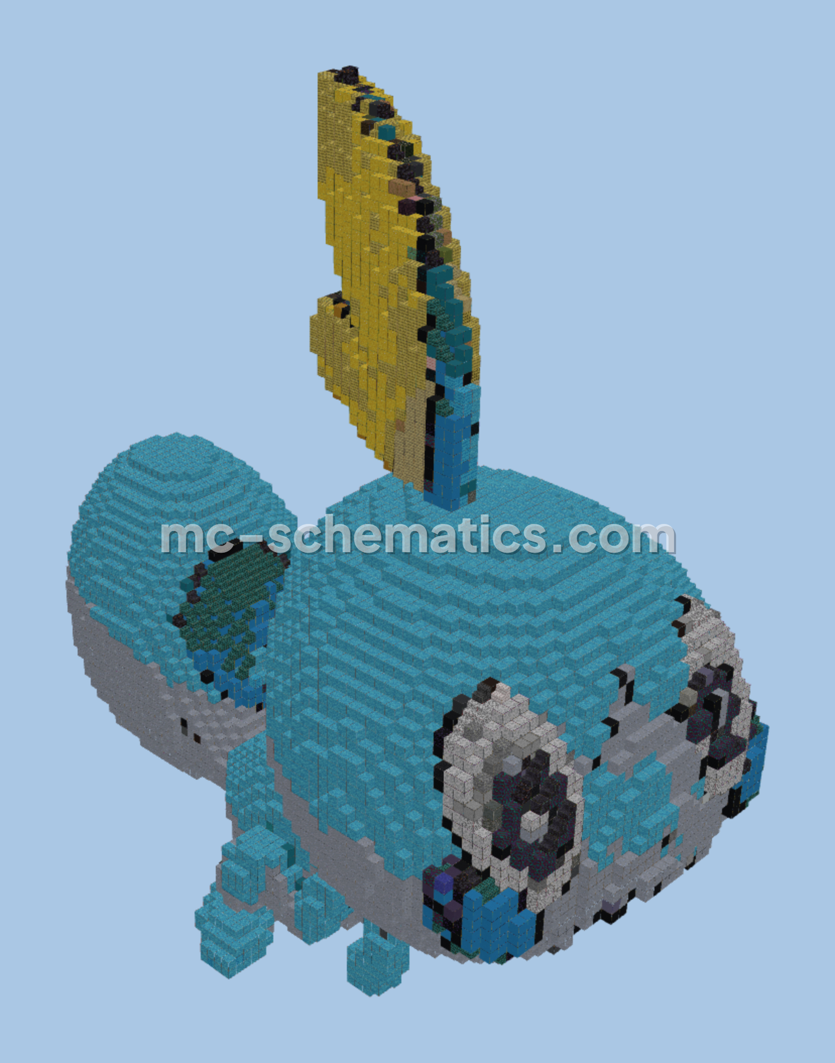 Sobble Minecraft Statue Minecraft schematic preview