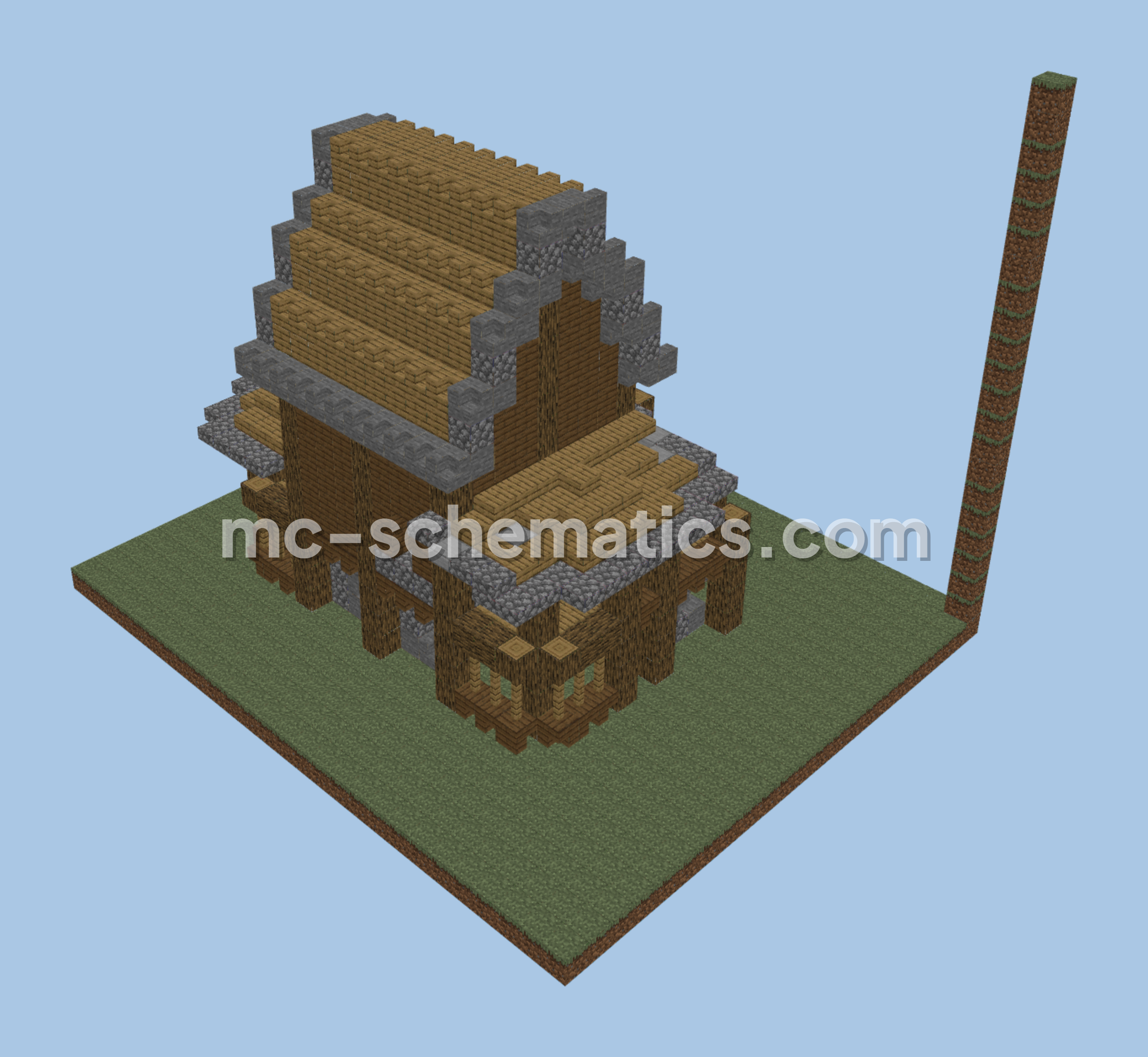 Spacious House Exterior Build Minecraft schematic preview