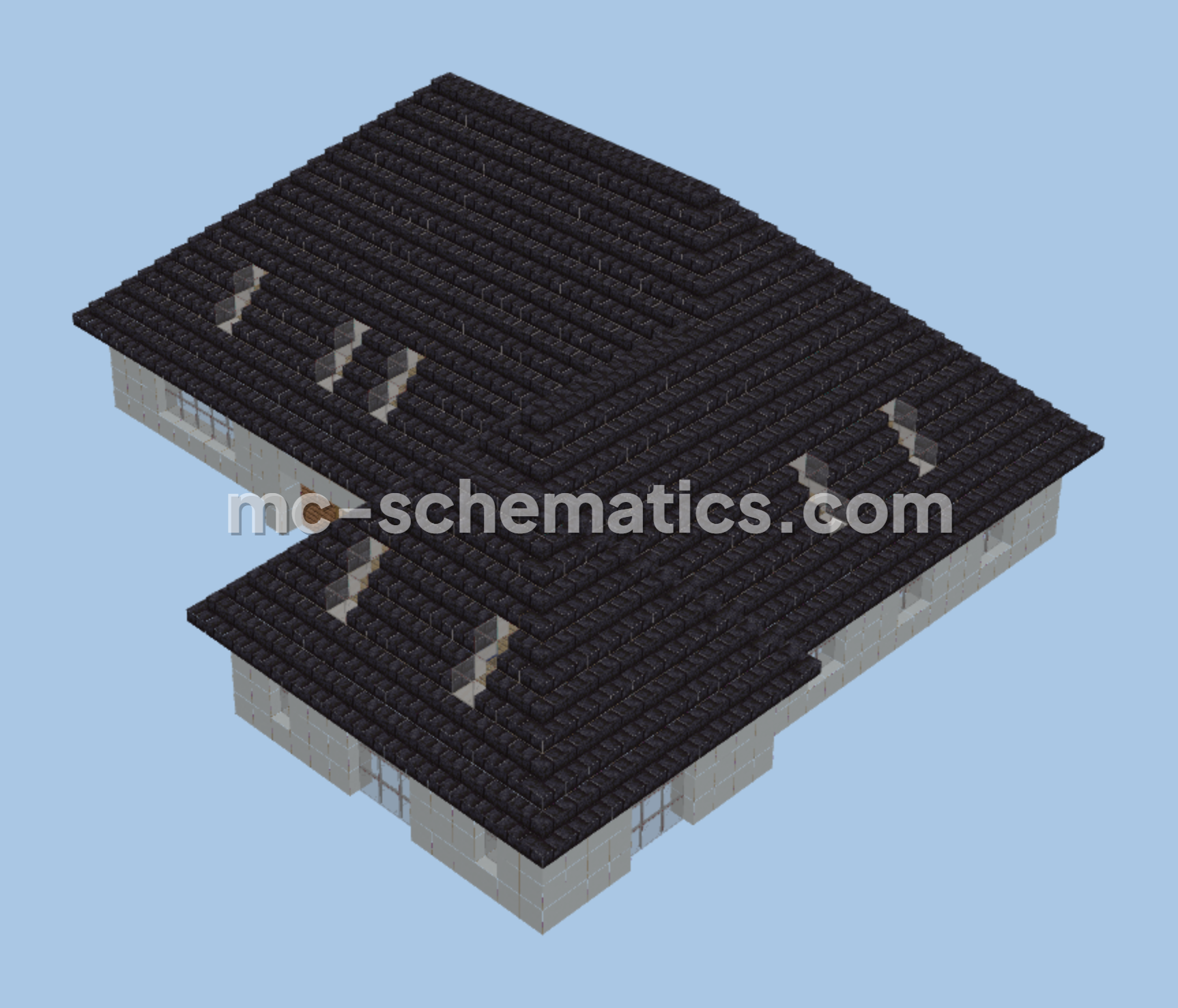 Spacious Modern House Design Minecraft schematic preview