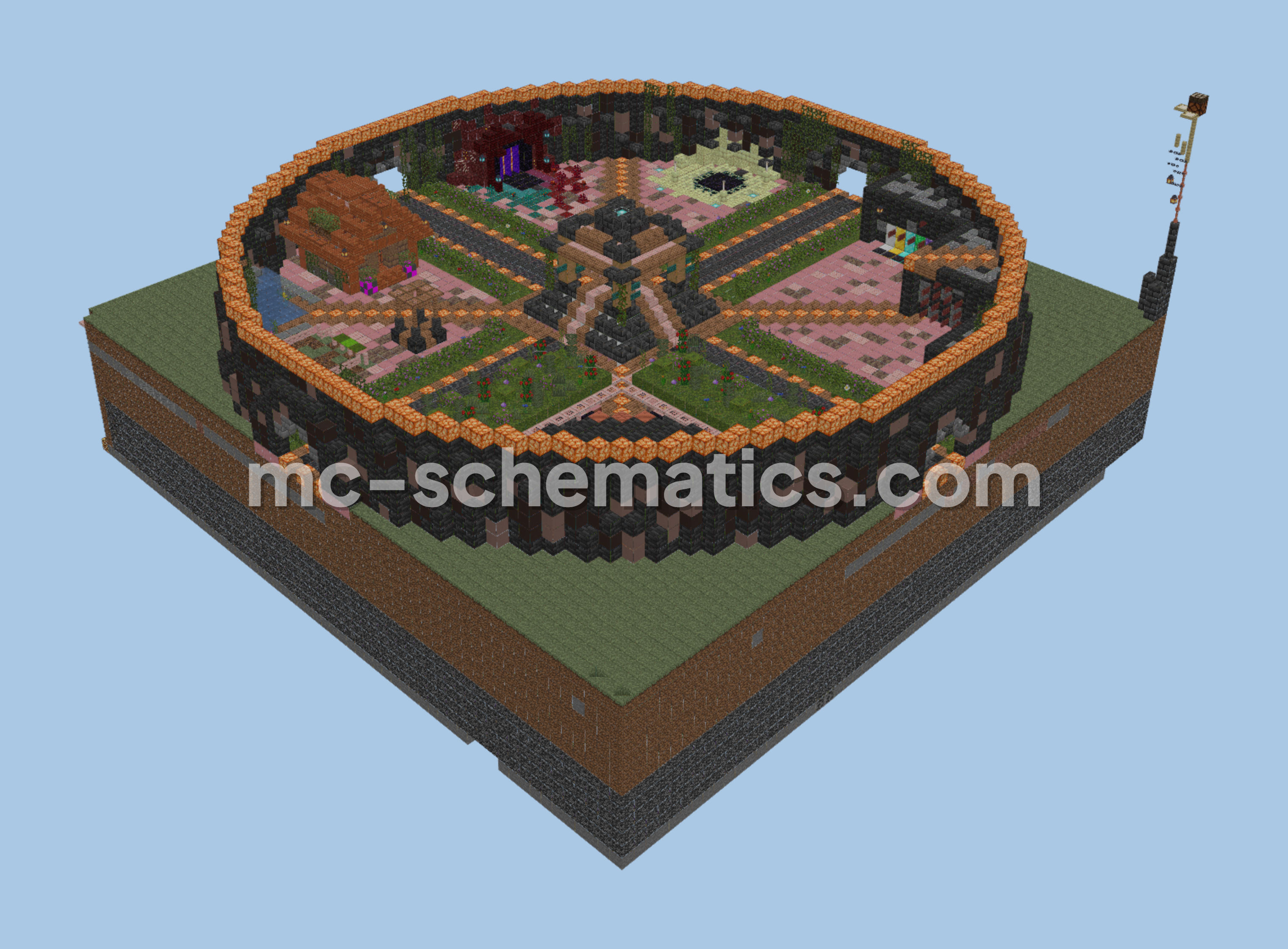 Spawn Area Structure Minecraft schematic preview