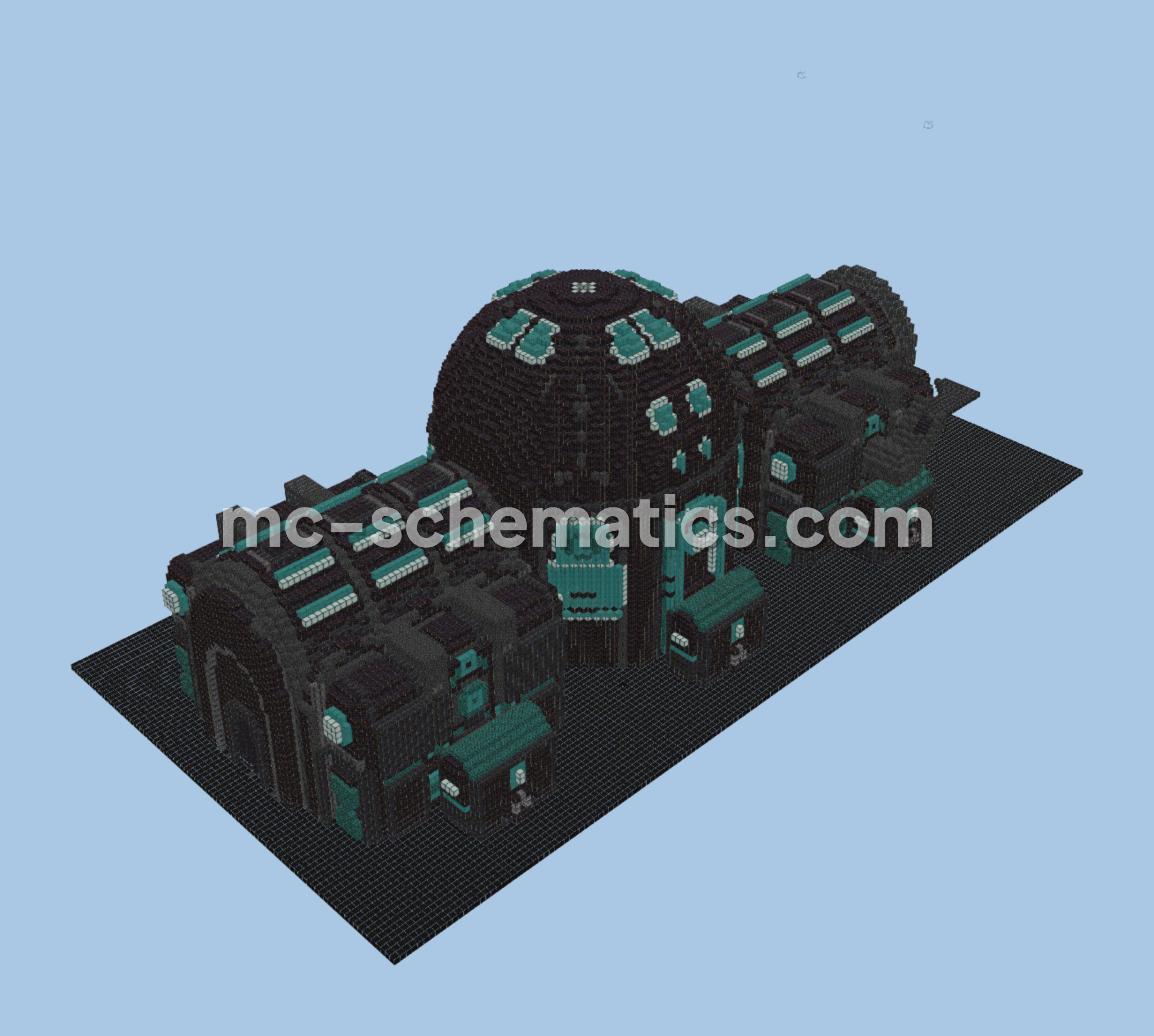Spawner Farm Portal Base Minecraft schematic preview