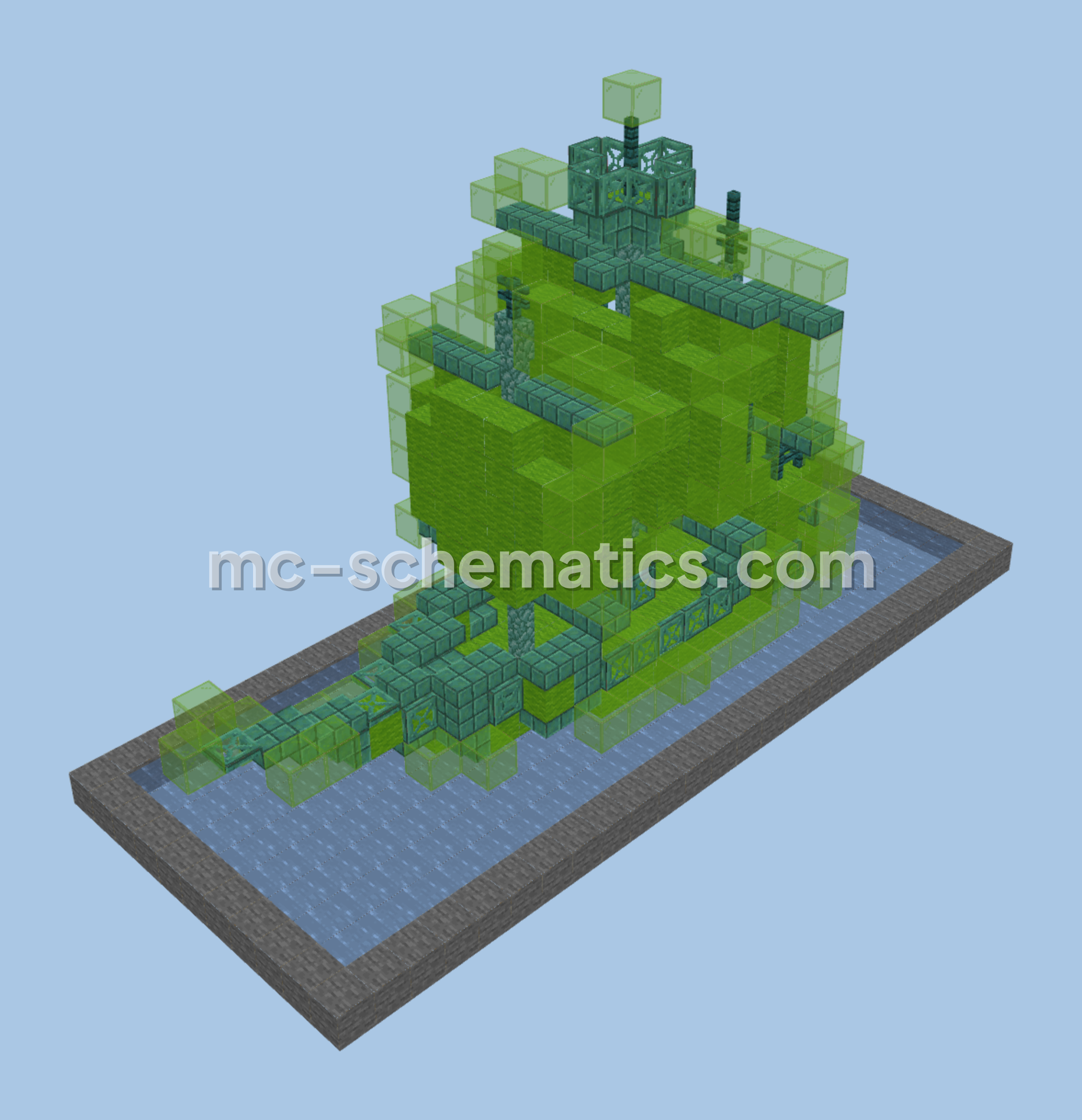 Spongebob Flying Dutchman Ship Minecraft schematic preview