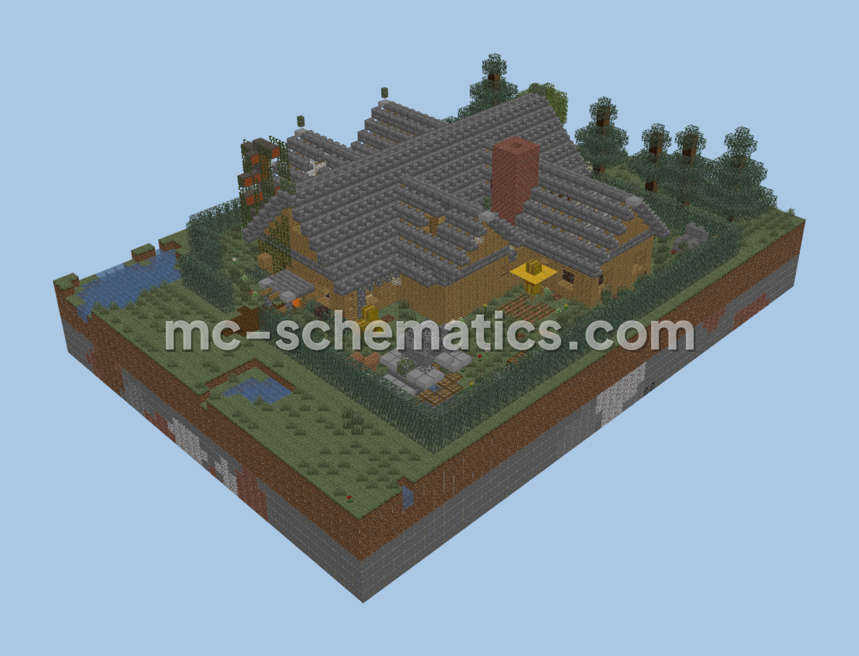 Spooky Farmhouse Minecraft schematic preview