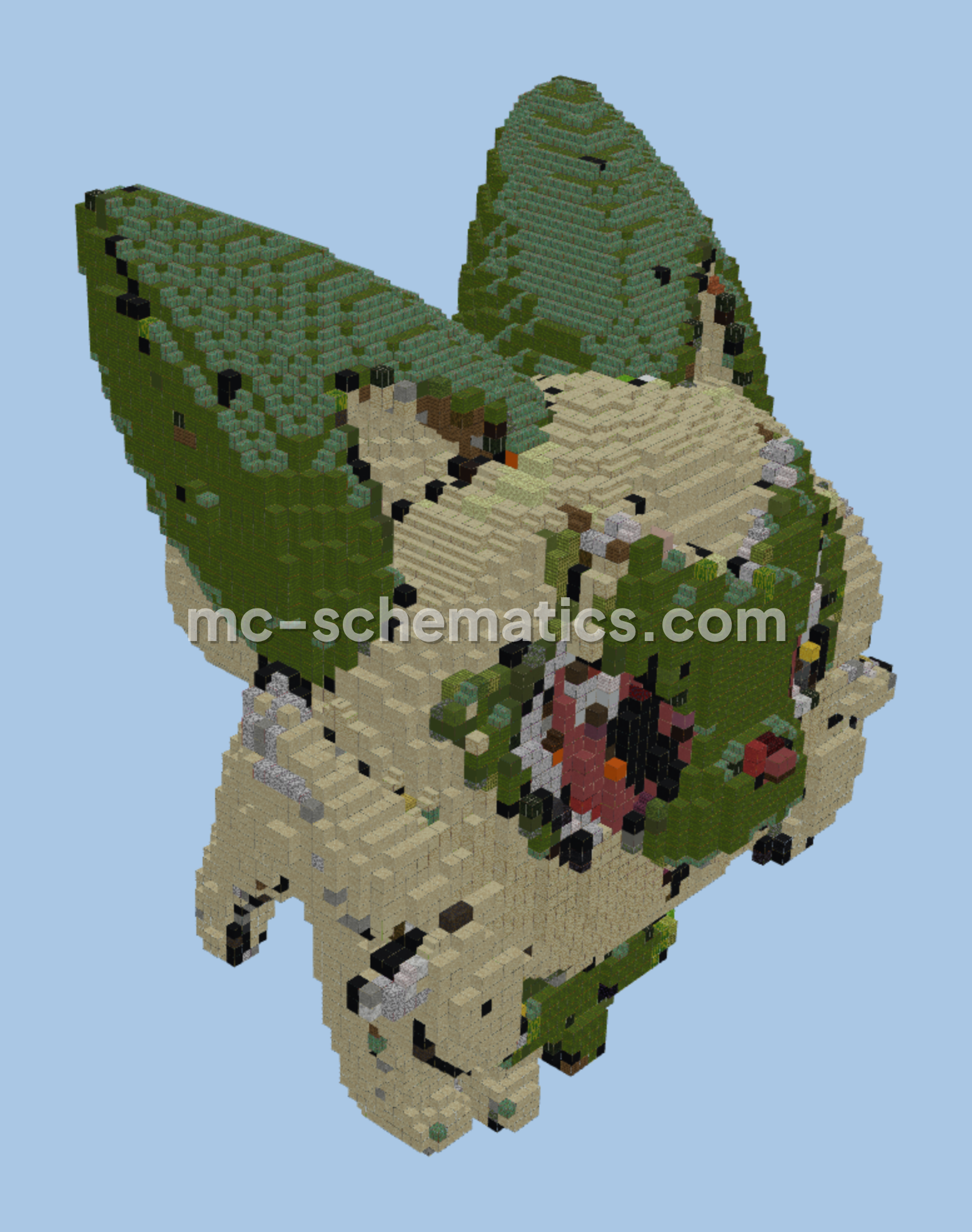 Sprigatito Statue Minecraft schematic preview