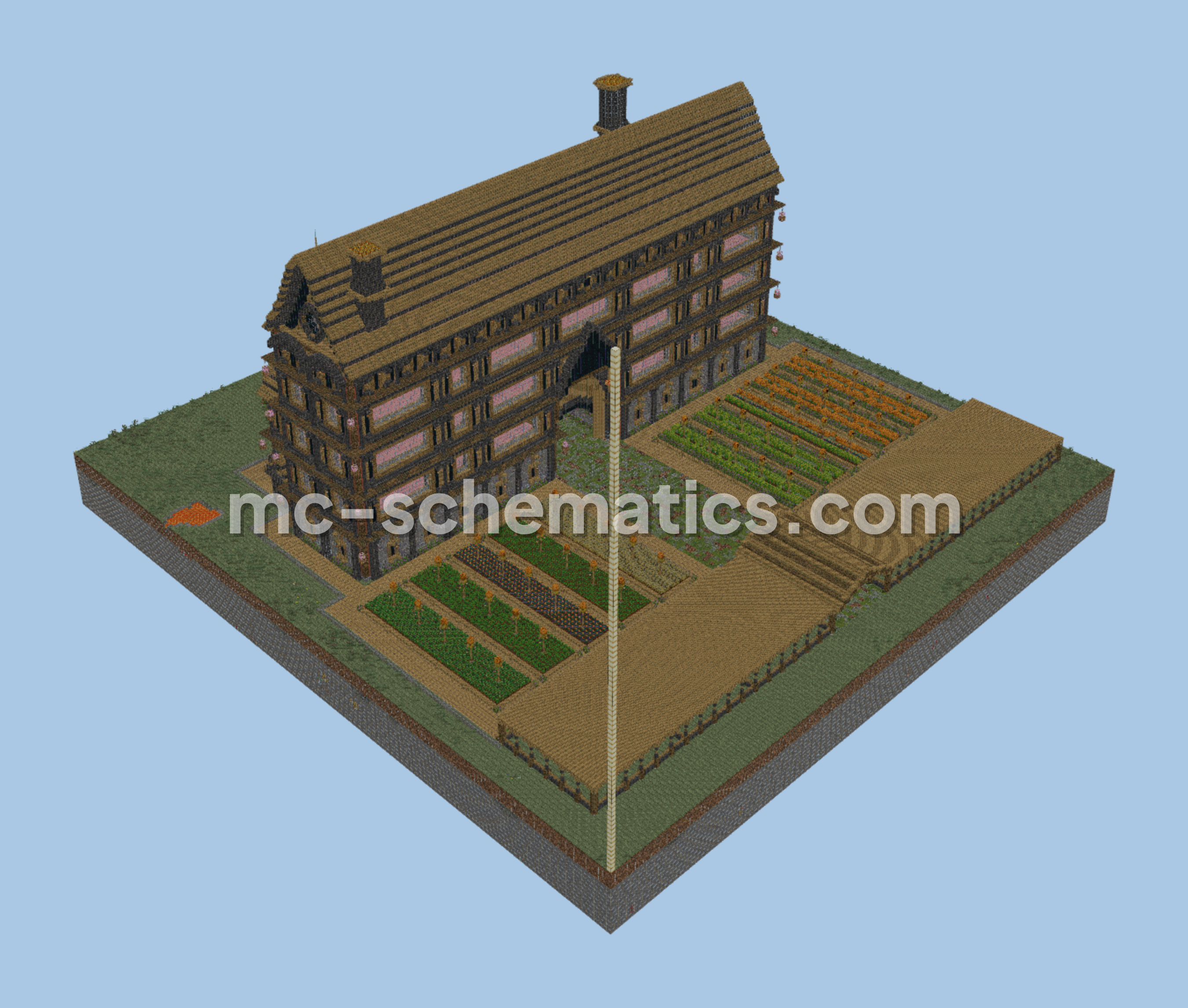 Spruce House Minecraft Schematic Minecraft schematic preview