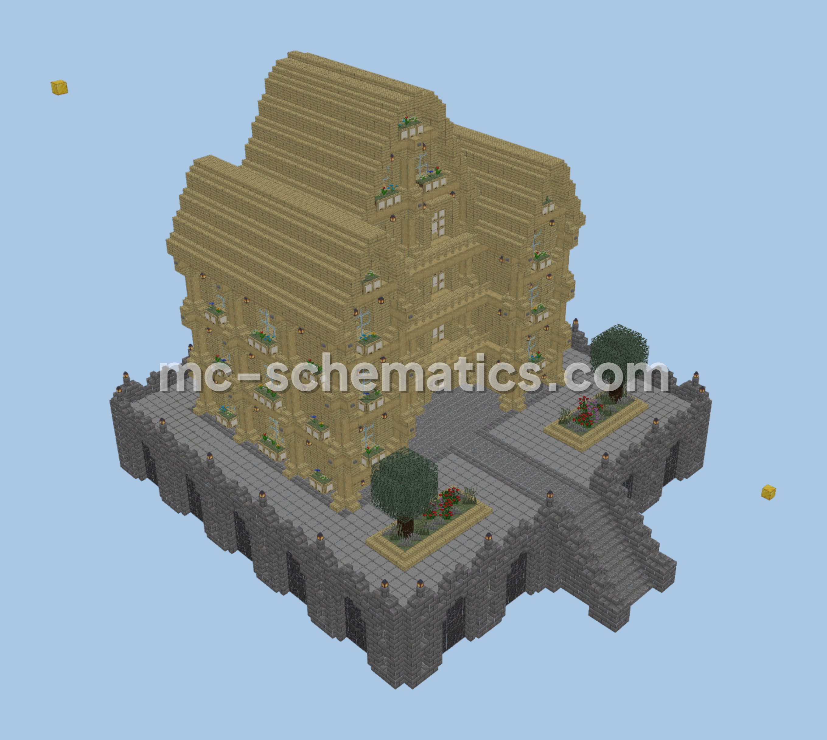 Spruce Mansion Exterior Minecraft schematic preview