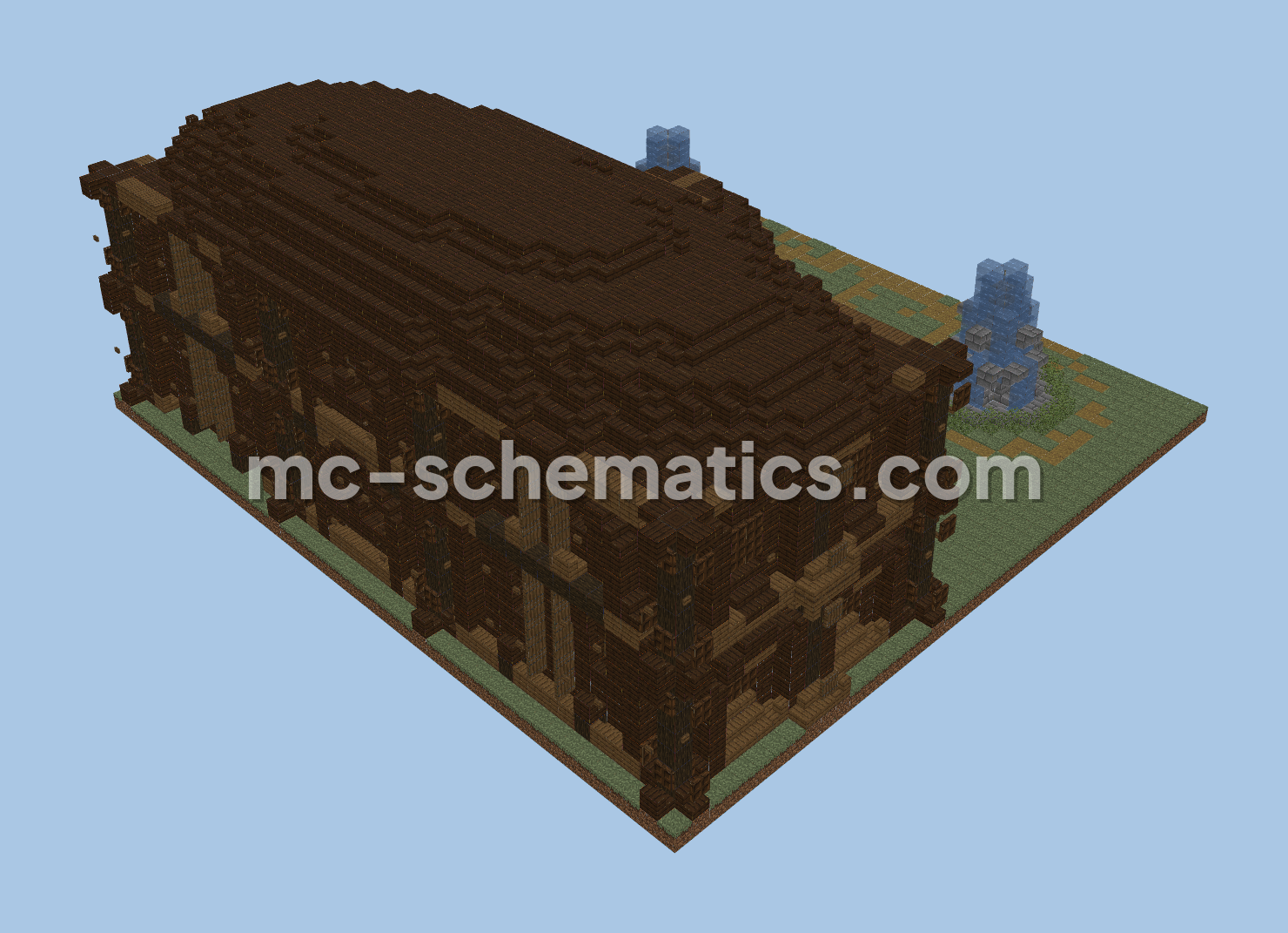 Spruce Tree Mansion With Interior Minecraft schematic preview