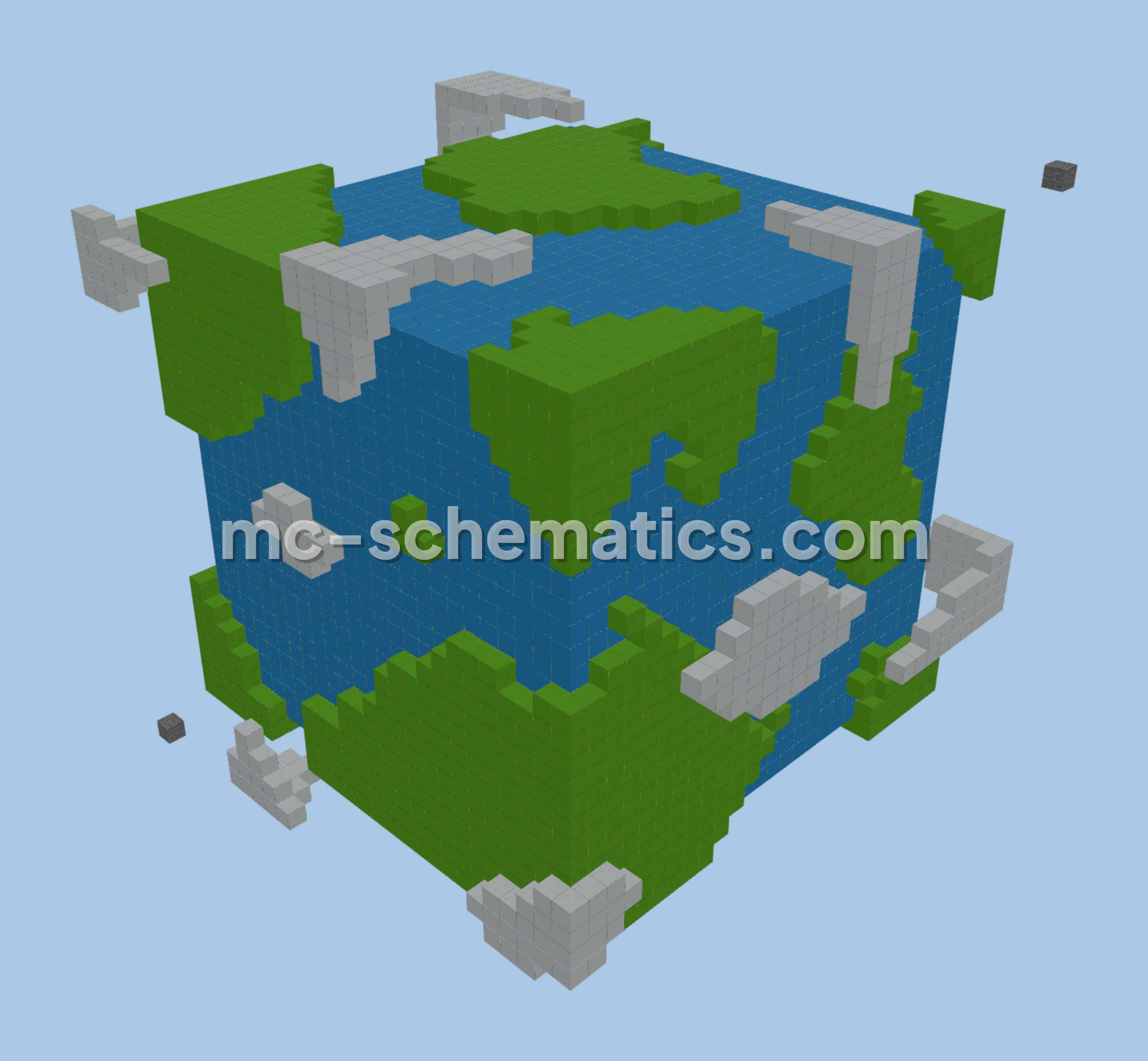 Square Earth Build Minecraft schematic preview