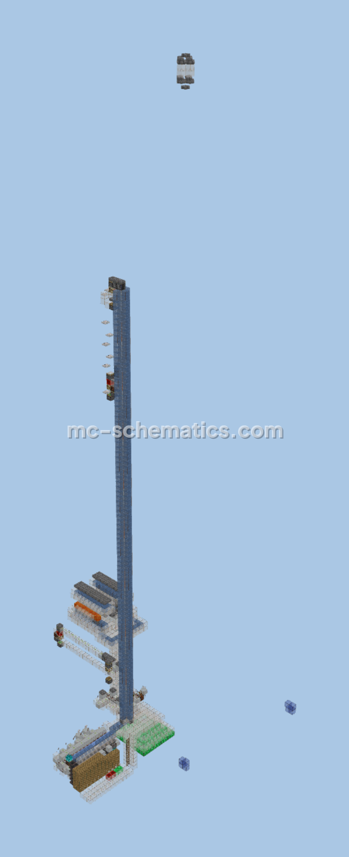 Stackable Raid Farm Design Minecraft schematic preview