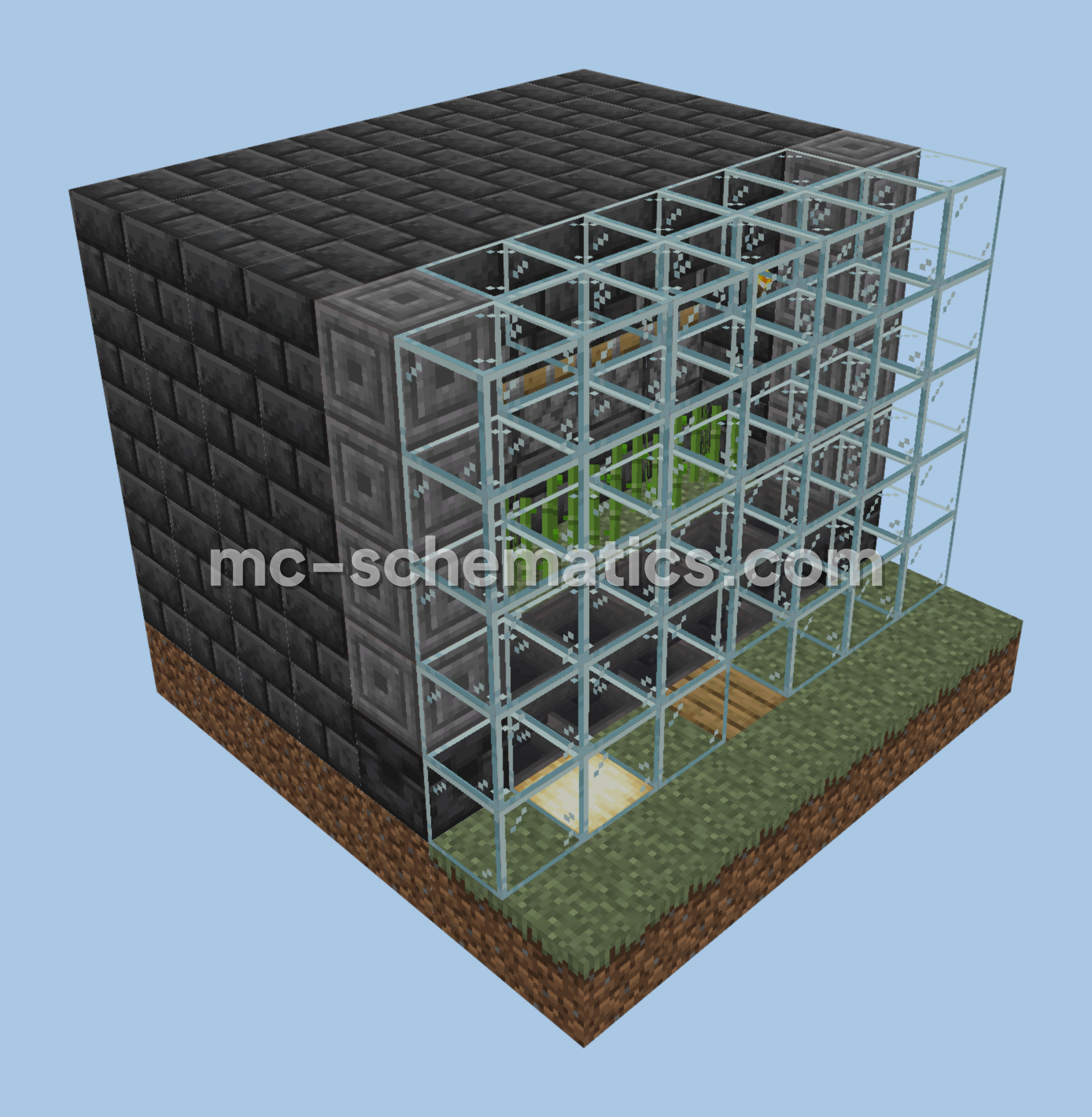 Stackable Sugar Cane Farm Schematic Minecraft schematic preview
