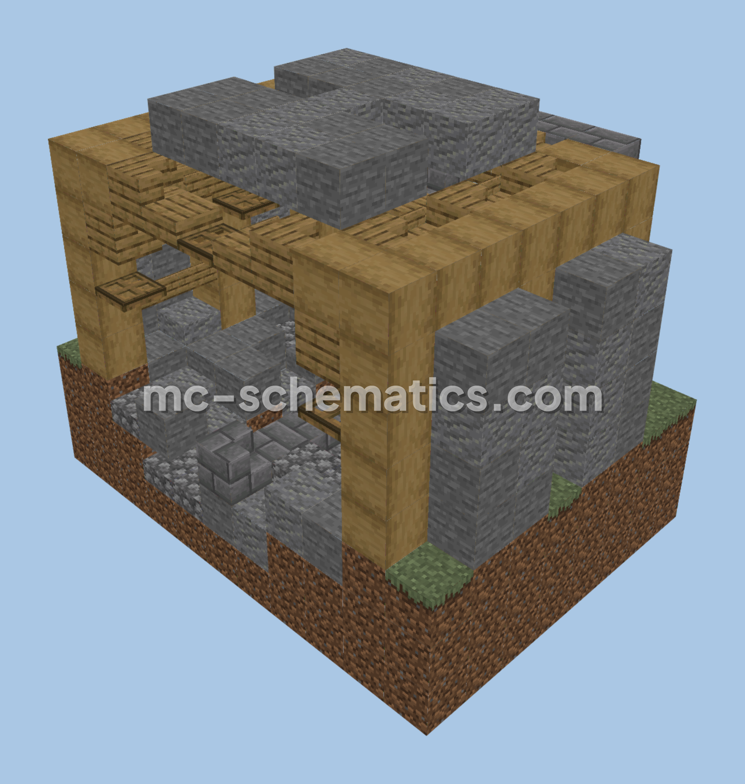 Stackable Tunnel System Minecraft schematic preview