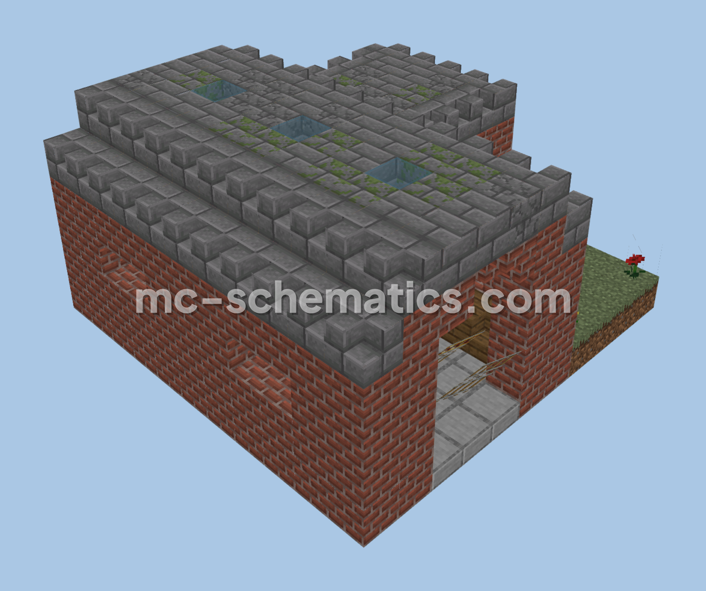 Standard Railroad Station Minecraft schematic preview