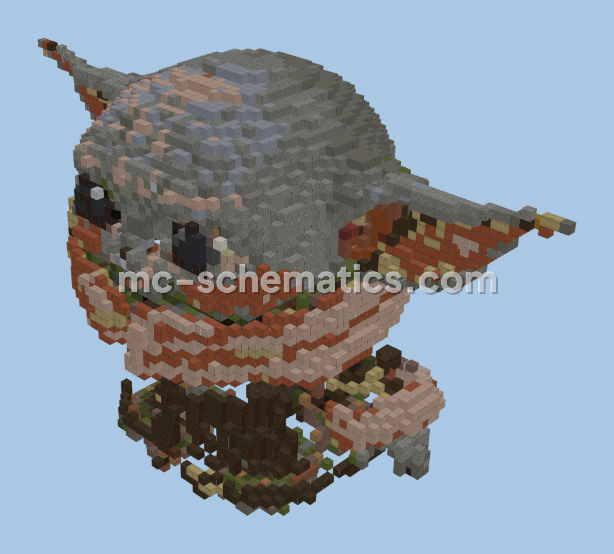 Star Wars Grogu Statue Minecraft schematic preview
