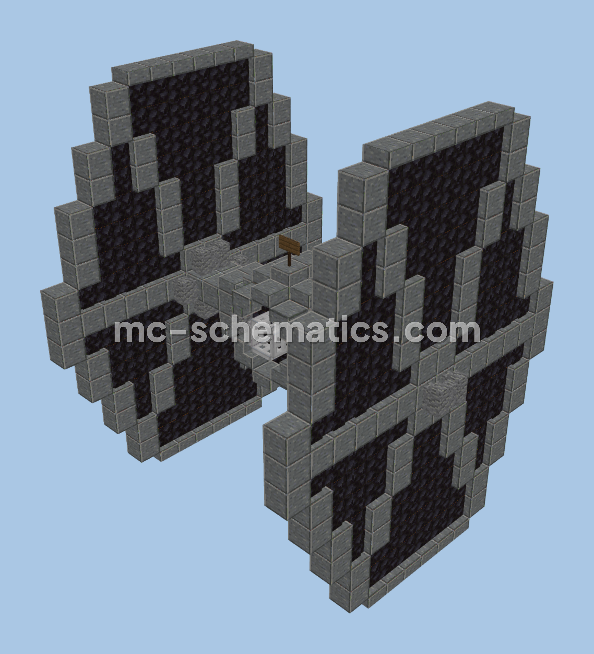 Star Wars TIE Fighter Build Minecraft schematic preview
