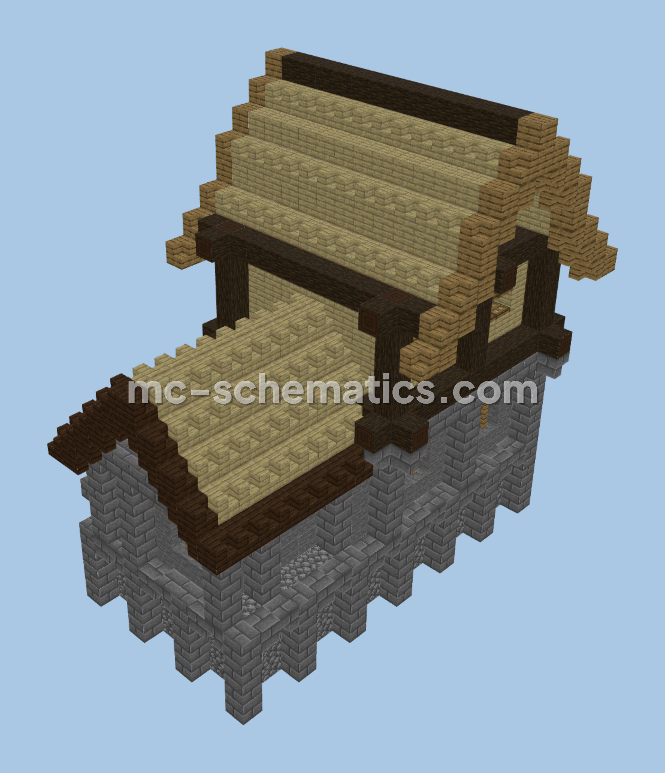Cobblestone Starter House Minecraft schematic preview