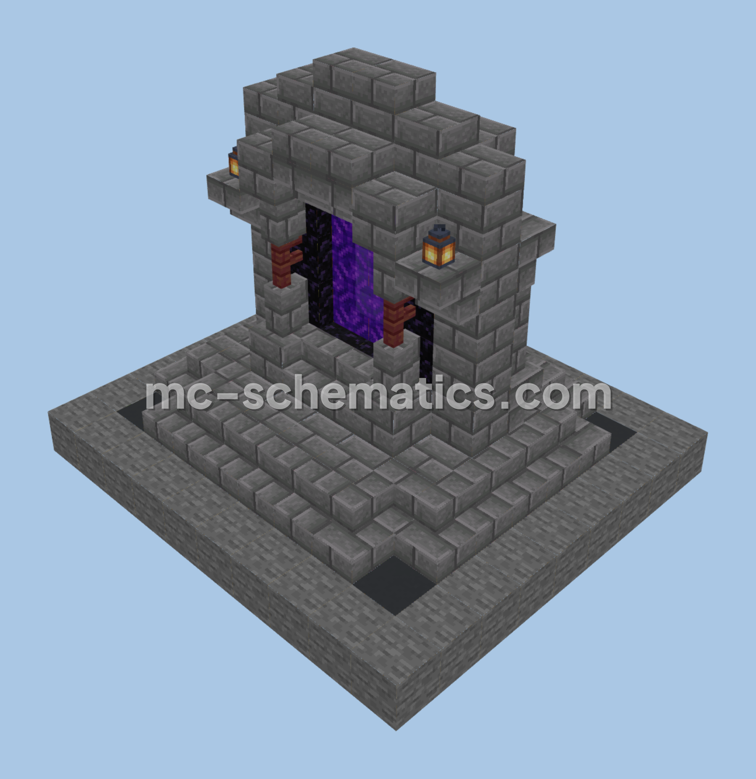 Starter Portal Minecraft schematic preview