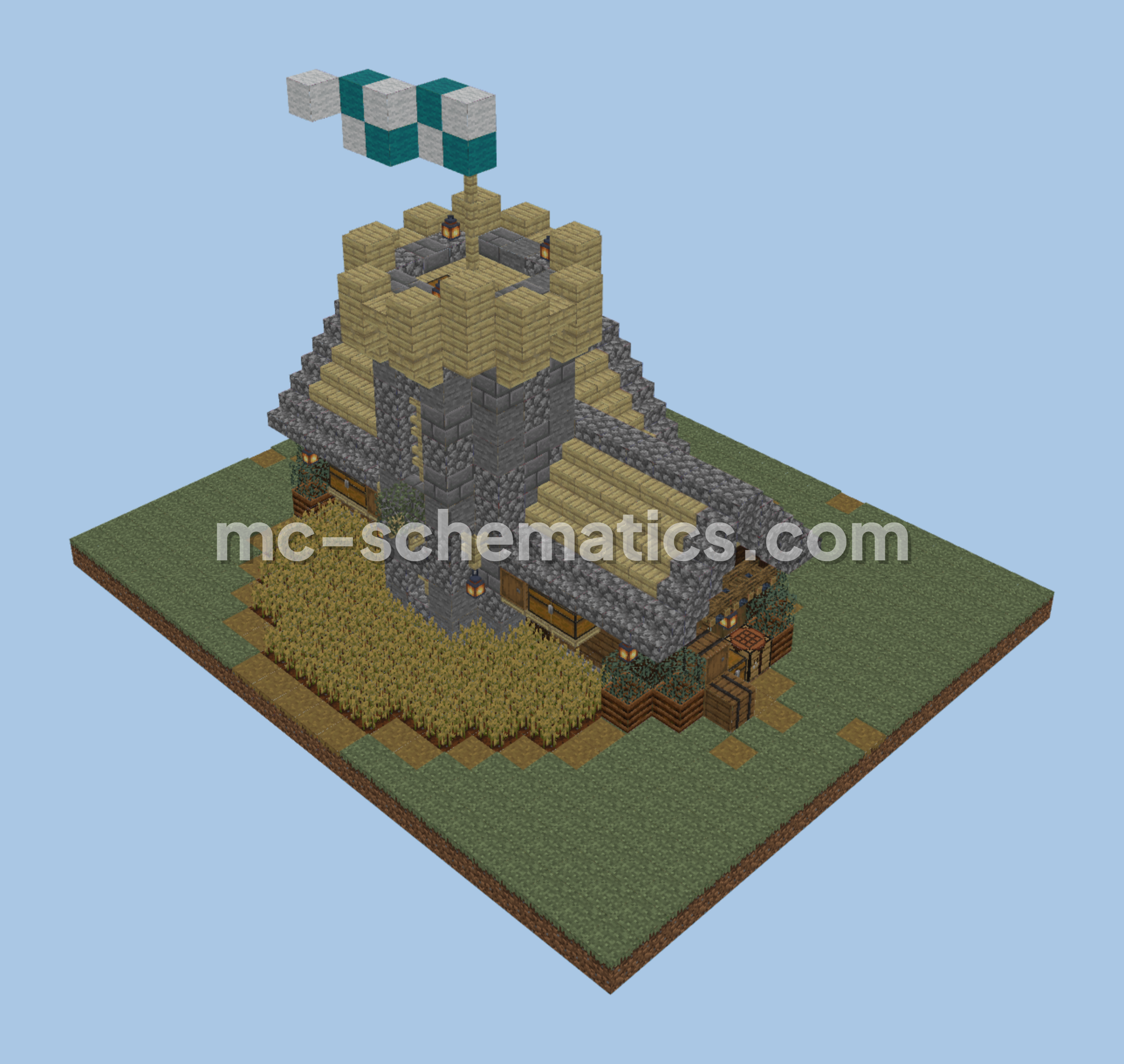Starter Survival Castle Schematic Minecraft schematic preview