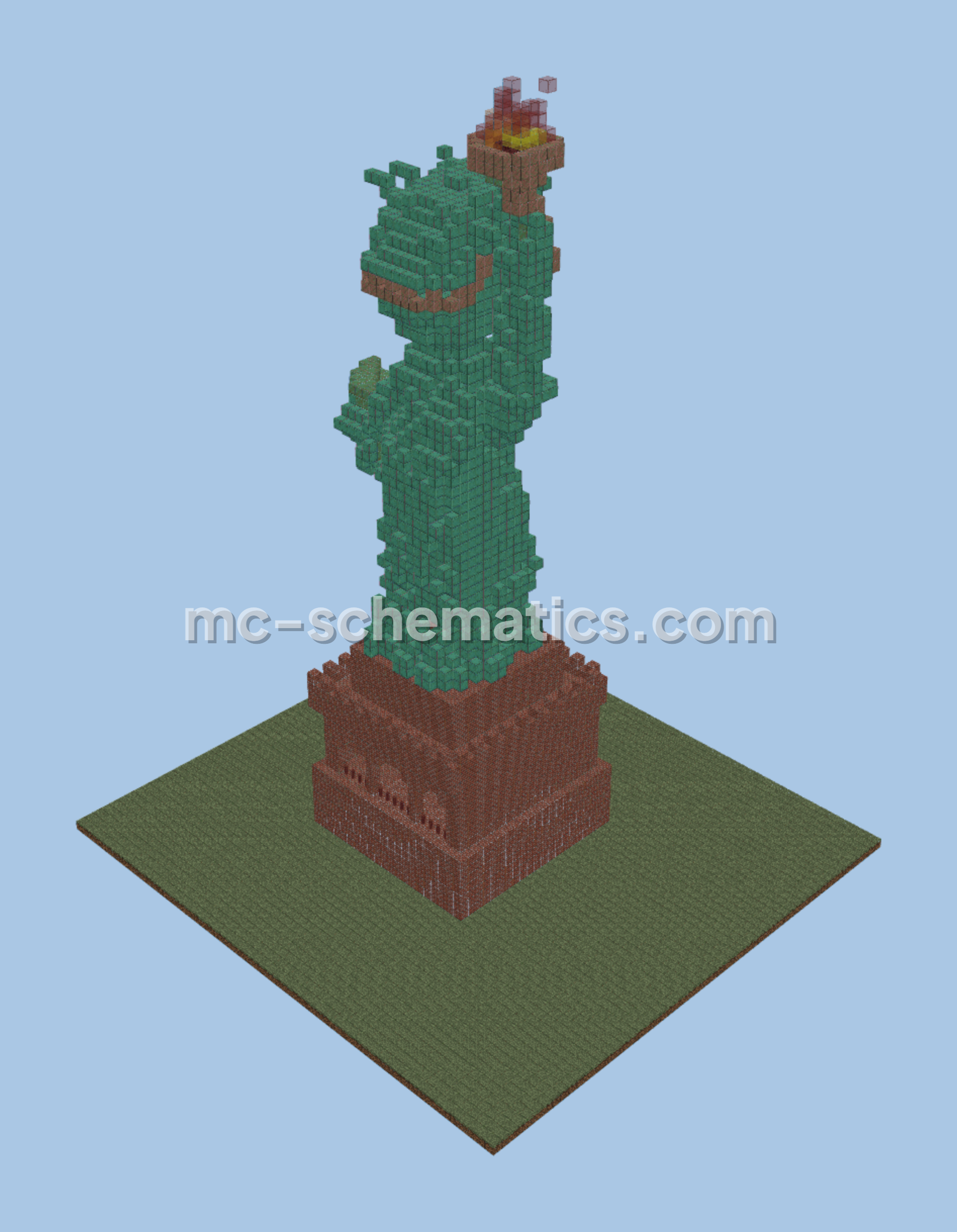 Statue Of Liberty Minecraft schematic preview