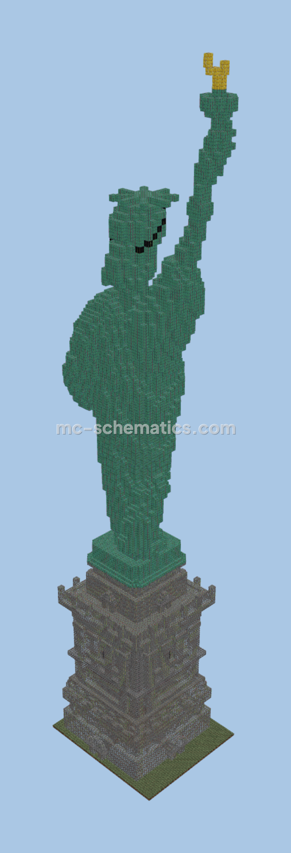 Statue of Liberty Replica Minecraft schematic preview